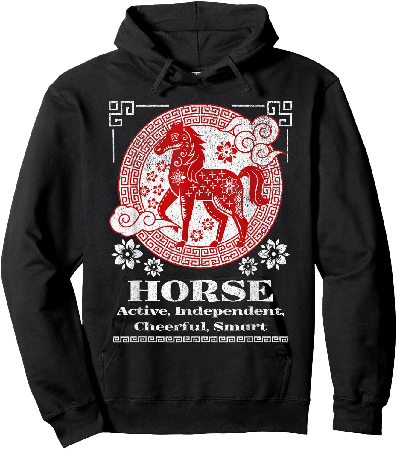 Chinese Zodiac Horse Personality Hoodie - Hoodie | Black