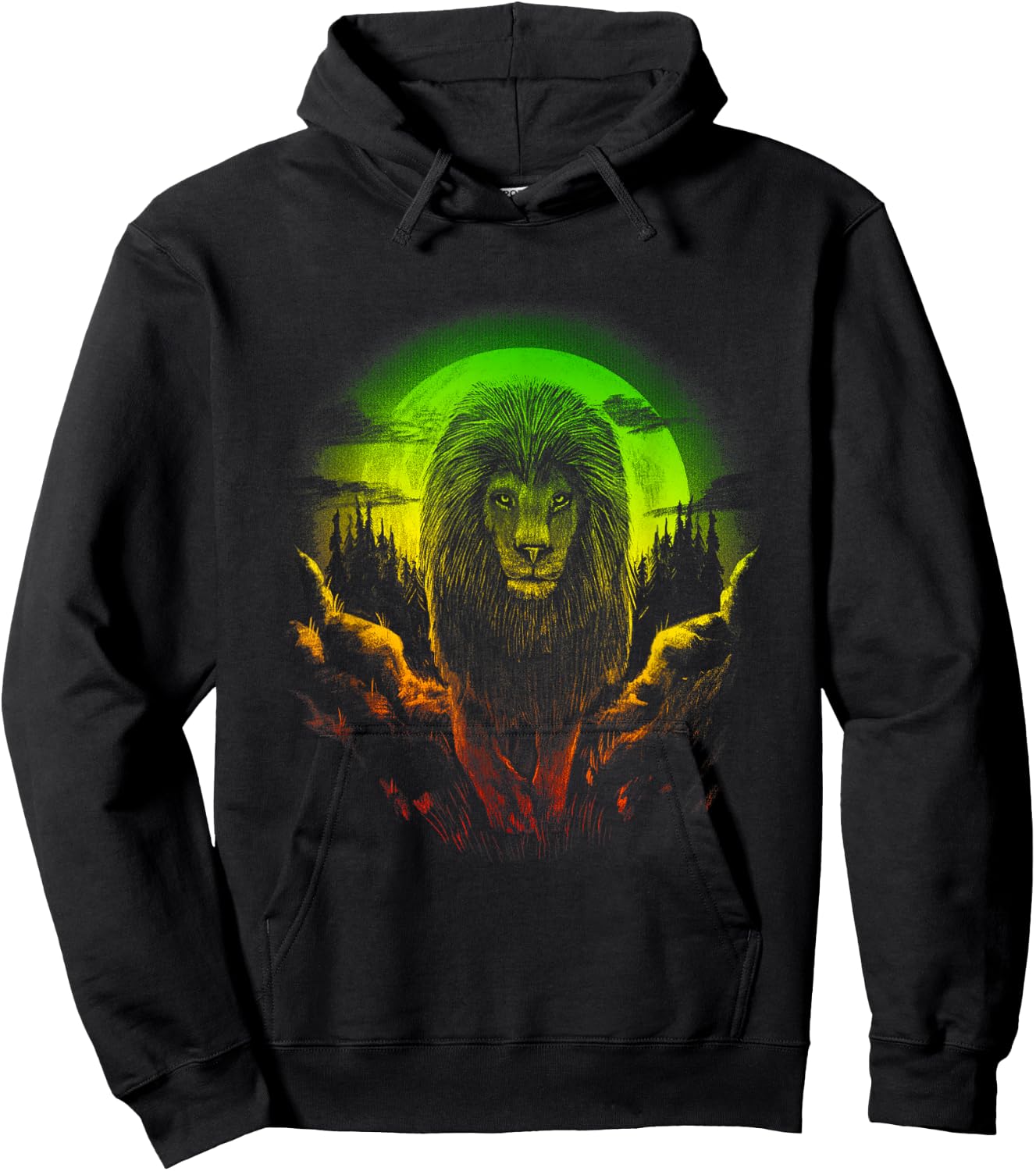 Rasta Reggae Lion Of Judah Jamaican Pride Rastafarian Lion Hoodie - Hoodie | Black