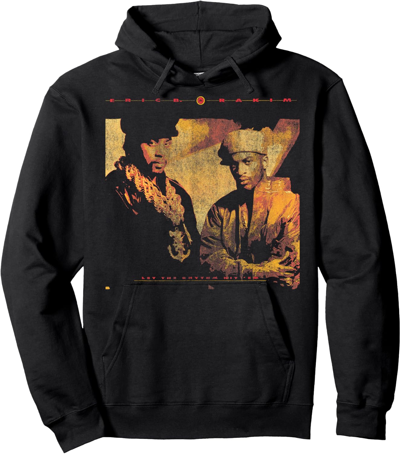 Eric B & Rakim – Let The Rhythm Portrait Hoodie - Hoodie | Black
