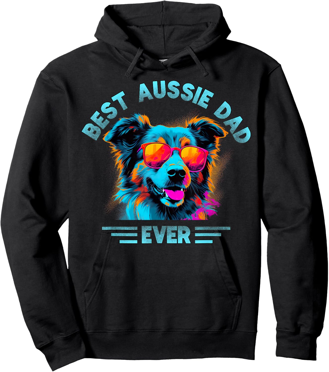 Aussie DAD Australian Shepherd Hoodie - Hoodie | Black