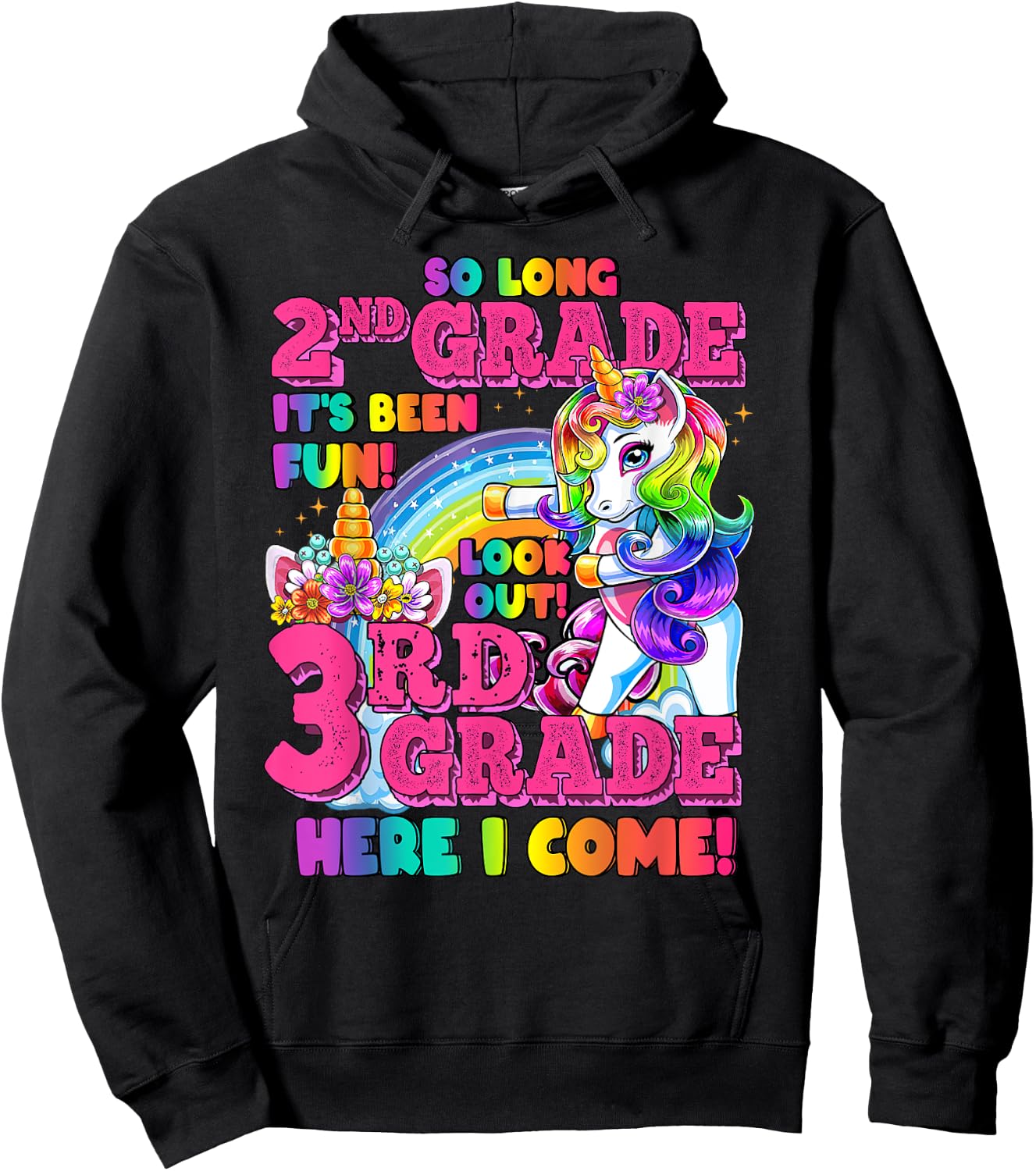 So long 2nd grade it's been fun 2nd grade Nailed It Unicorn Hoodie - Hoodie | Black