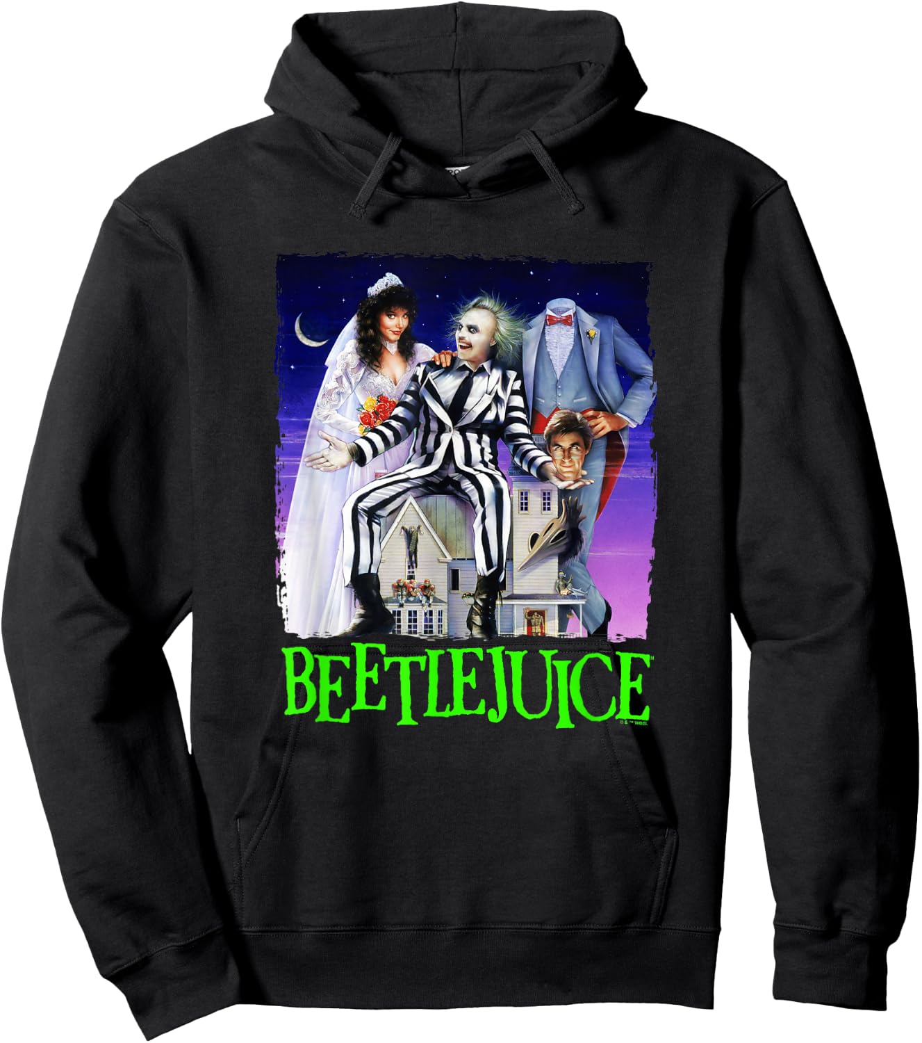 Beetlejuice Spooky Vintage Title Movie Poster Hoodie - Hoodie | Black