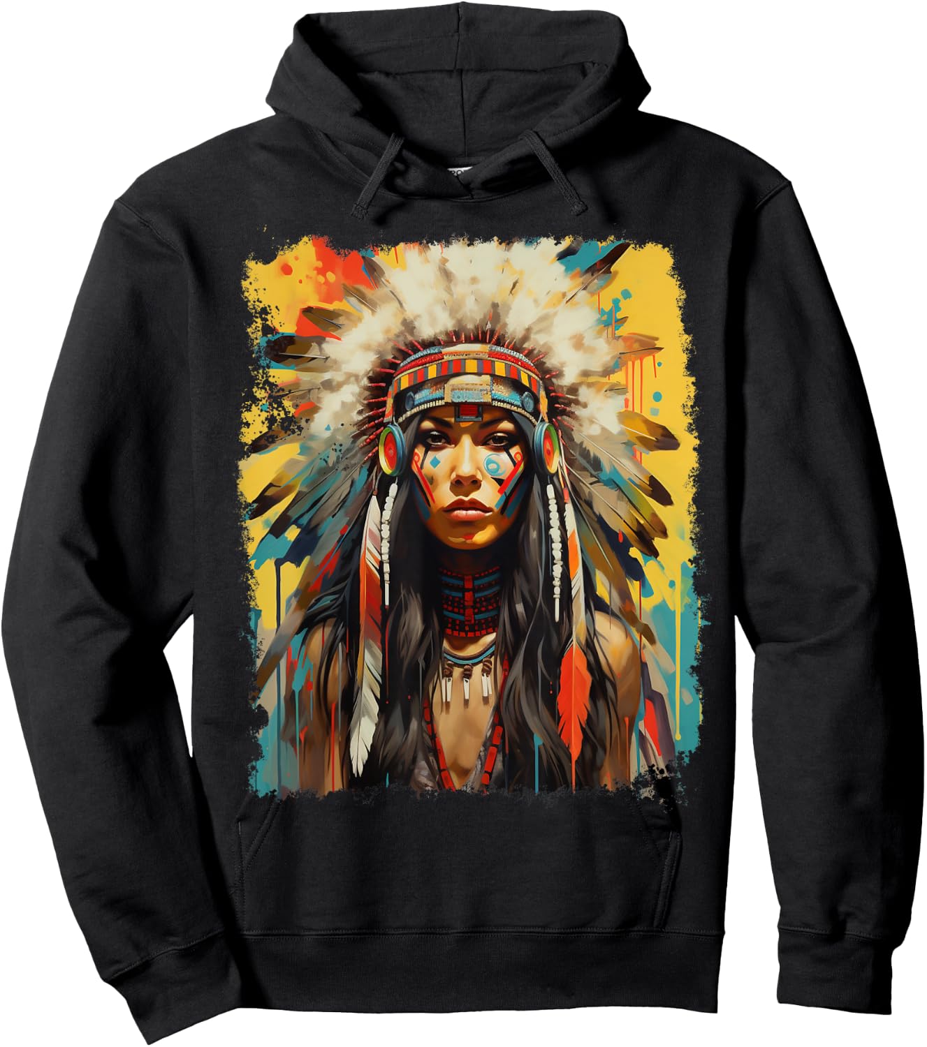 Native Indian Hoodie - Hoodie | Black