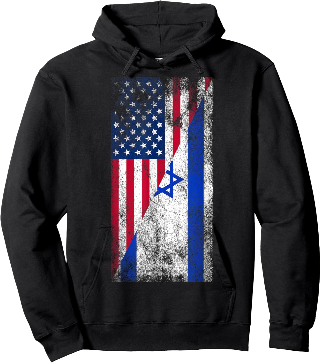 USA Israel Flags - United States of America, Israeli Hoodie - Hoodie | Black