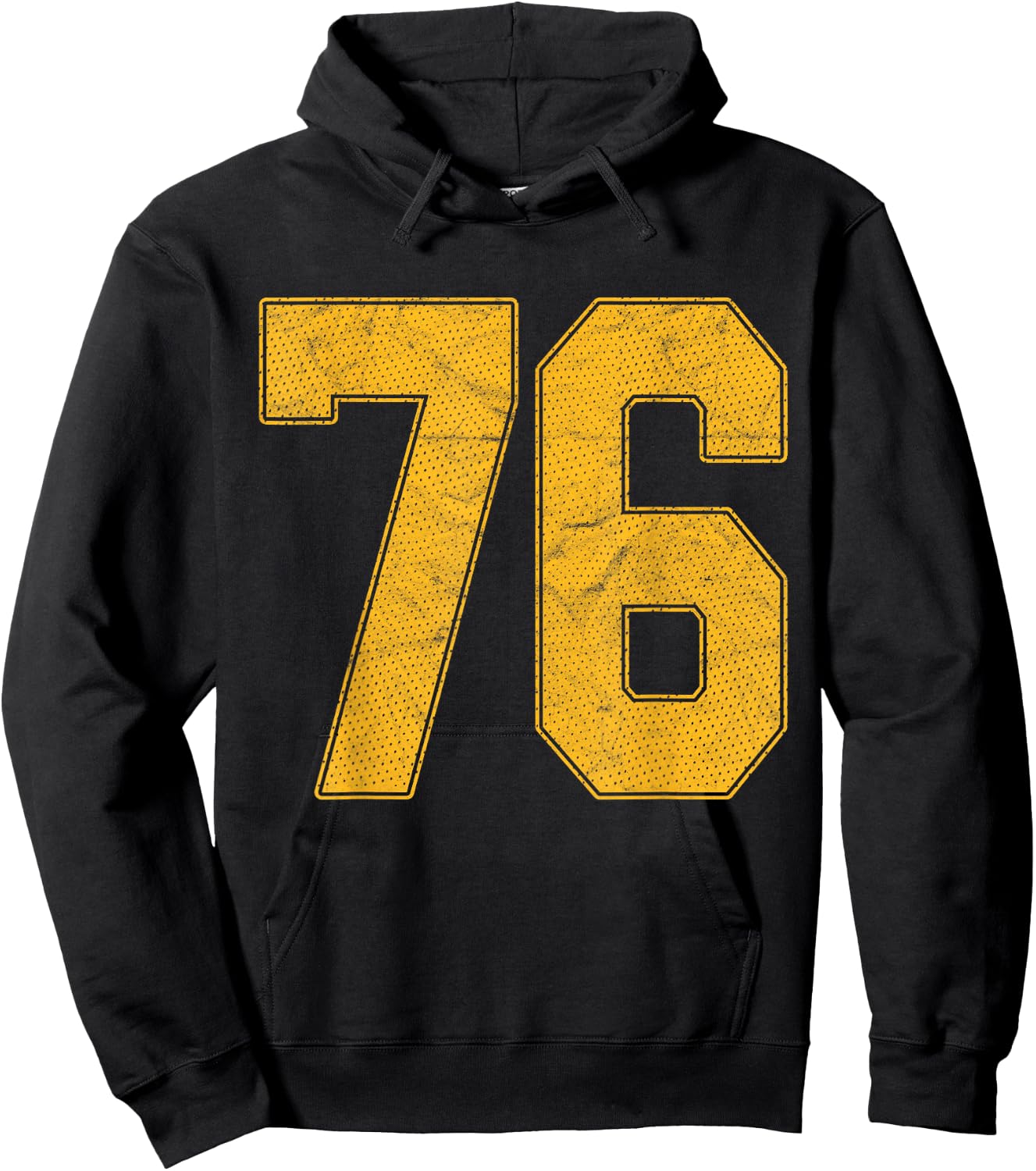 Number 76 Numbered Uniform Sports Team Jersey 76th Birthday Hoodie - Hoodie | Black