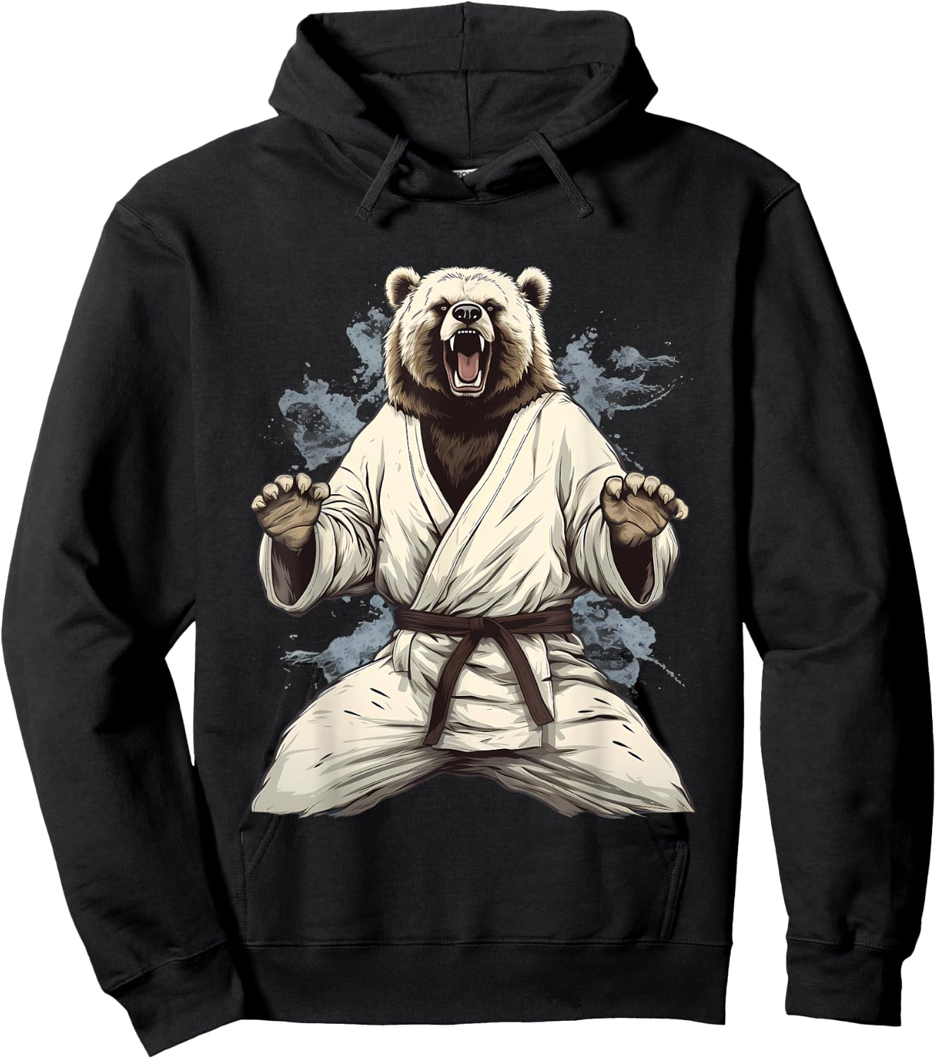 MMA Grizzly Bear Karate Hoodie - Hoodie | Black
