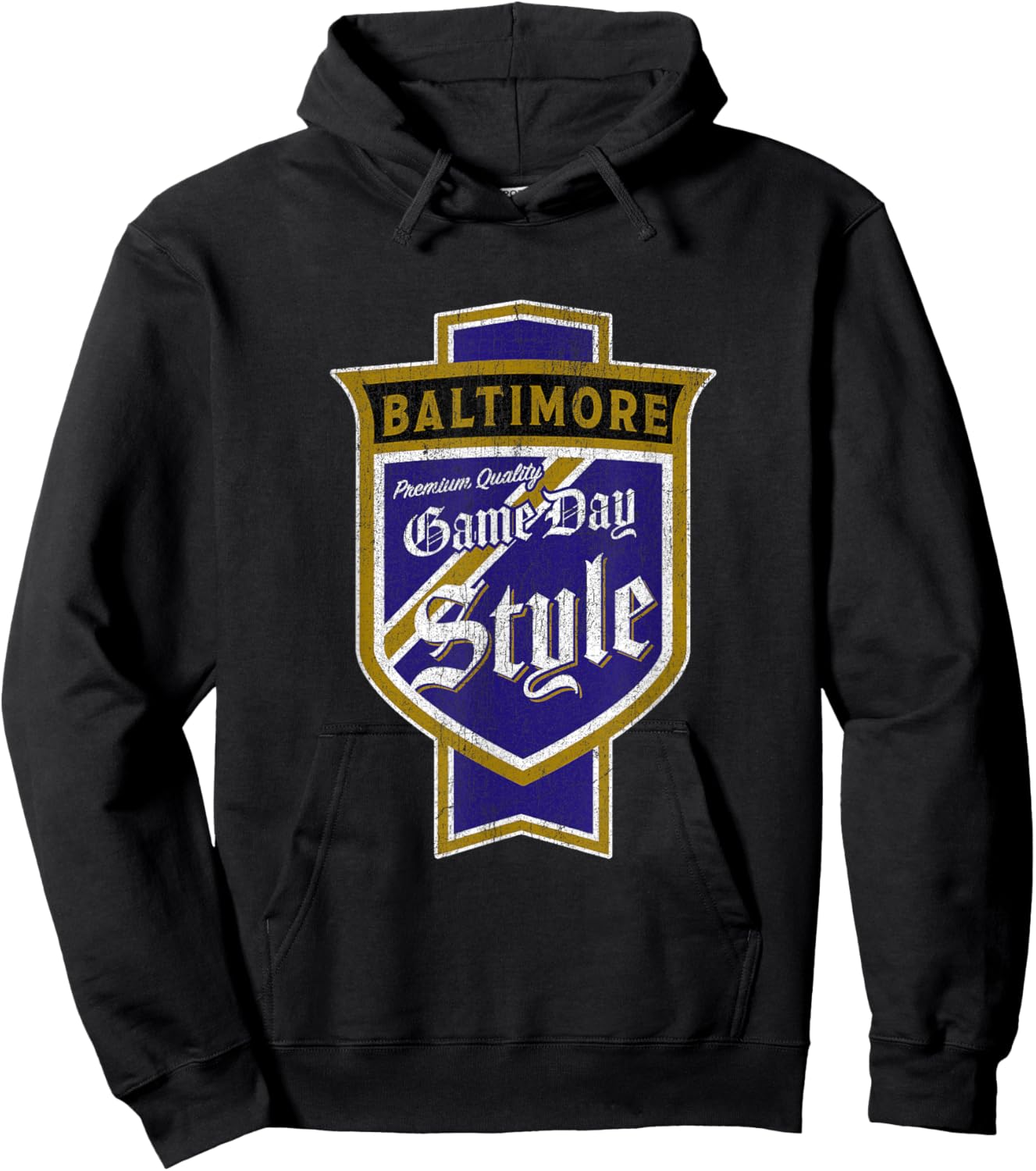 Faded Baltimore Beer Label - Charm City Pride Hoodie - Hoodie | Black