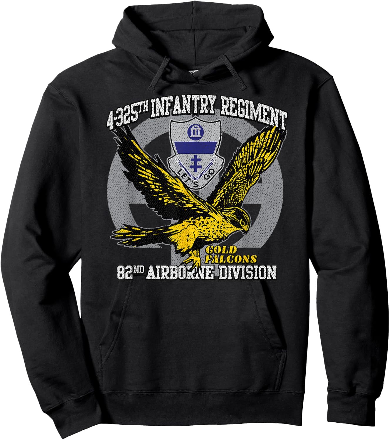 American Marauder: 4-325th Airborne Infantry Gold Falcons Hoodie - Hoodie | Black