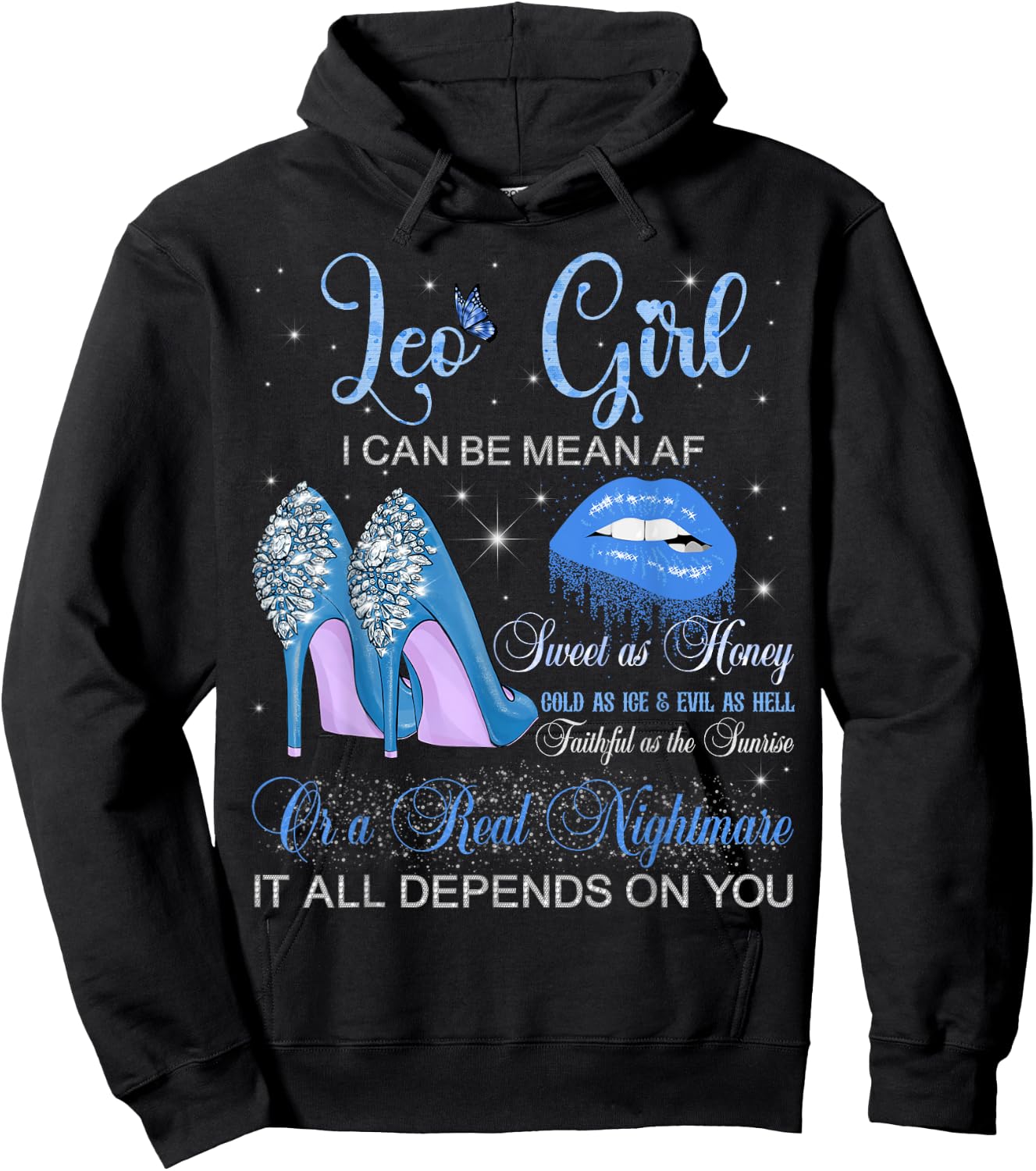 Leo Girl Zodiac Birthday Party Women Girls Horoscope Hoodie - Hoodie | Black