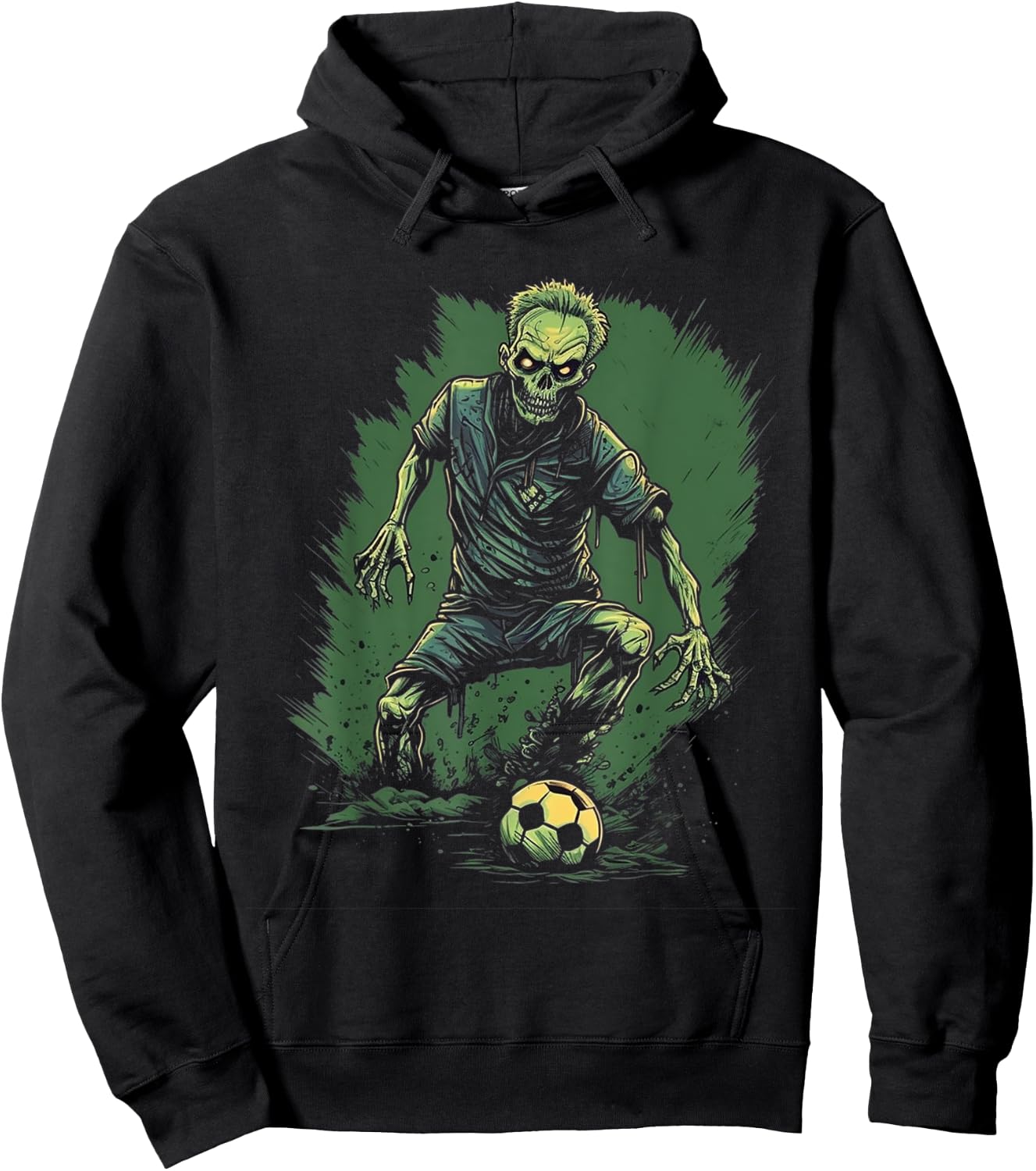Zombie Soccer Player Halloween Costume Sport Men Boys Hoodie - Hoodie | Black