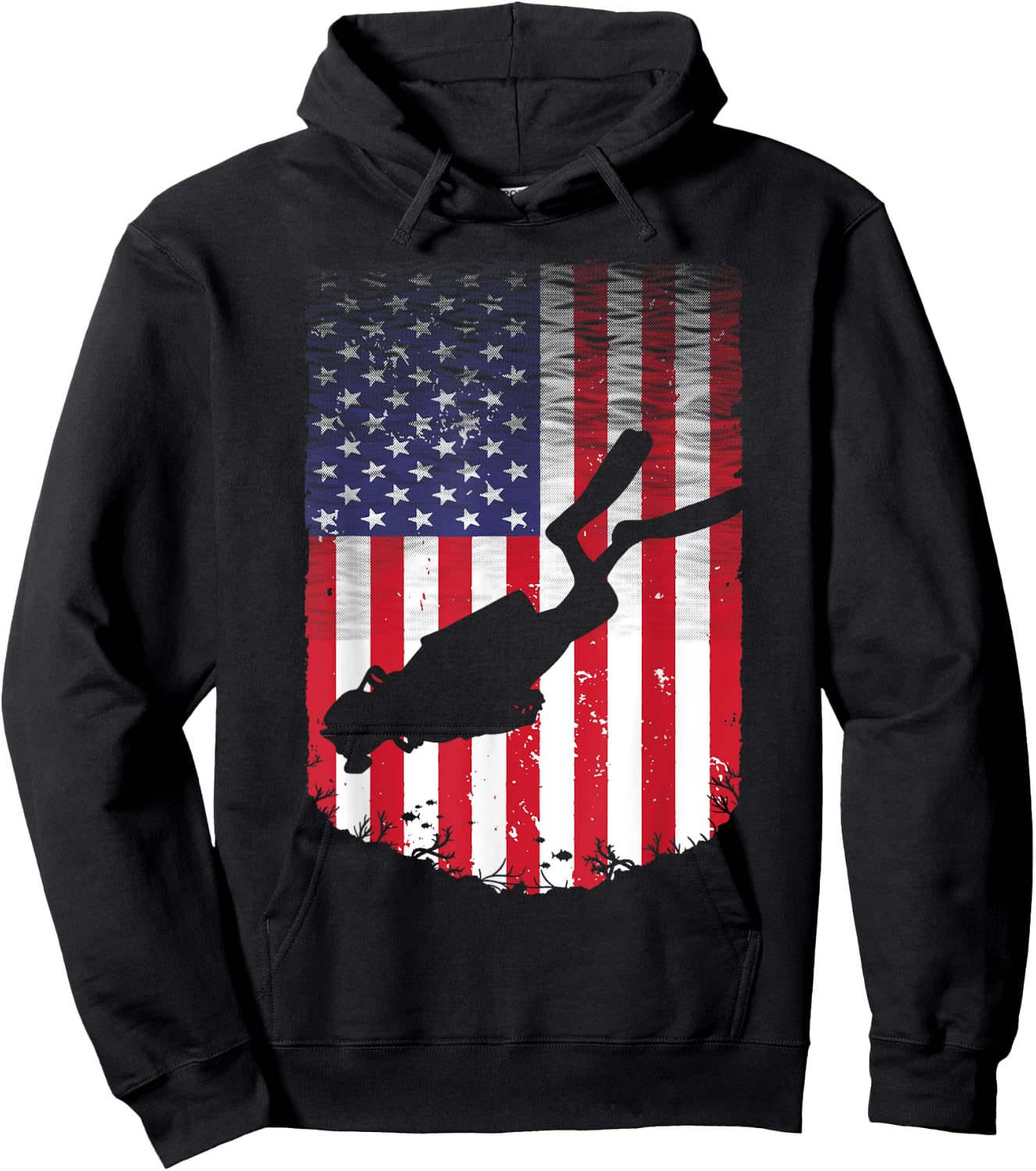 Funny Scuba Diving Art Women Scuba Diver Swimming Hoodie - Hoodie | Black
