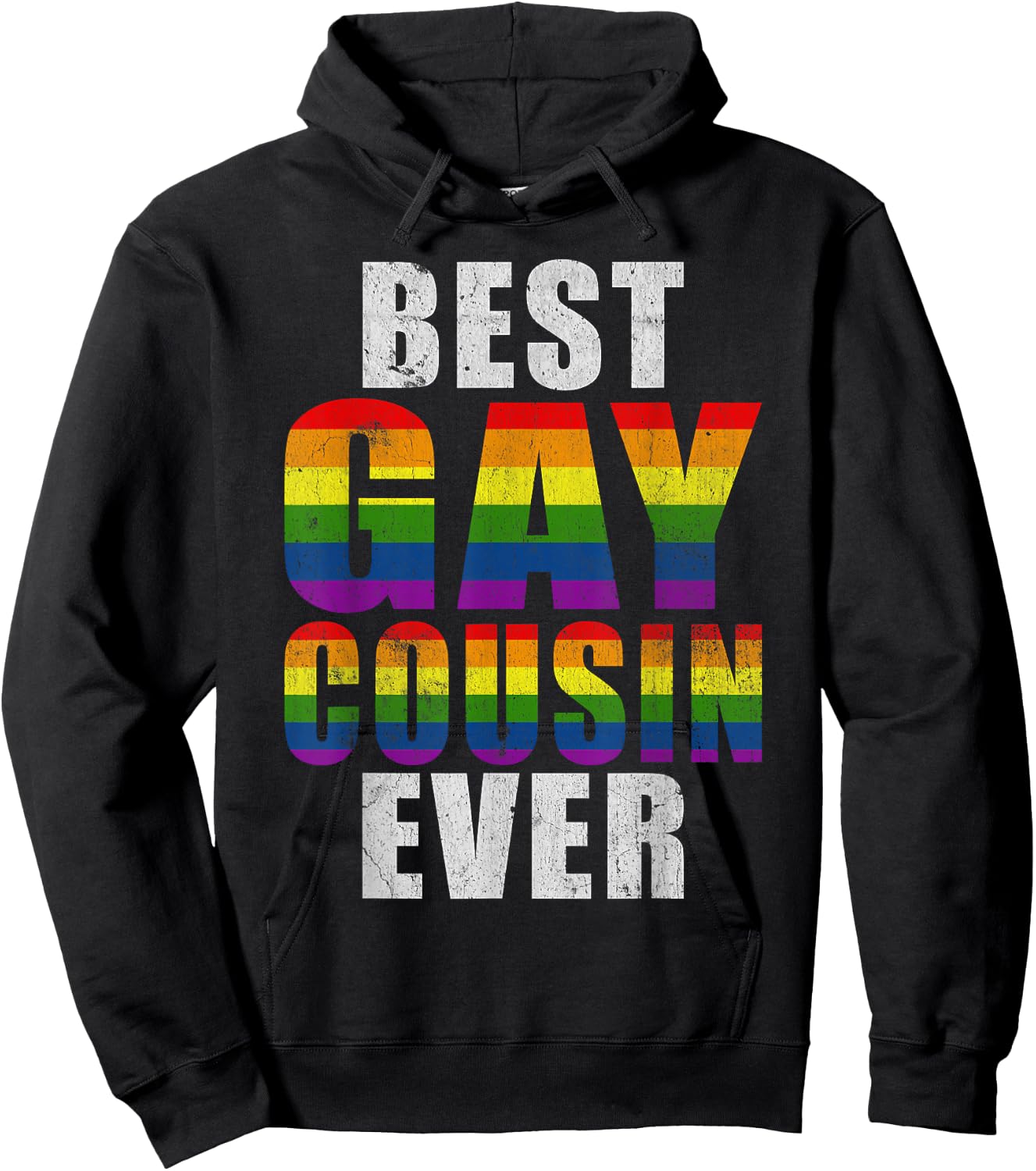 Best Gay Cousin Ever Cousin Hoodie - Hoodie | Black