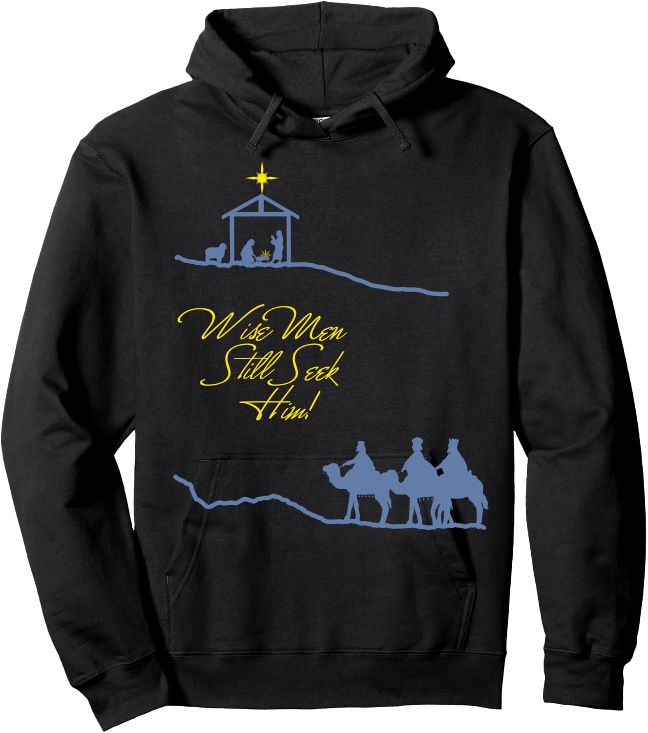 Wise Men Still Seek Him Christmas Scene Hoodie - Hoodie | Black