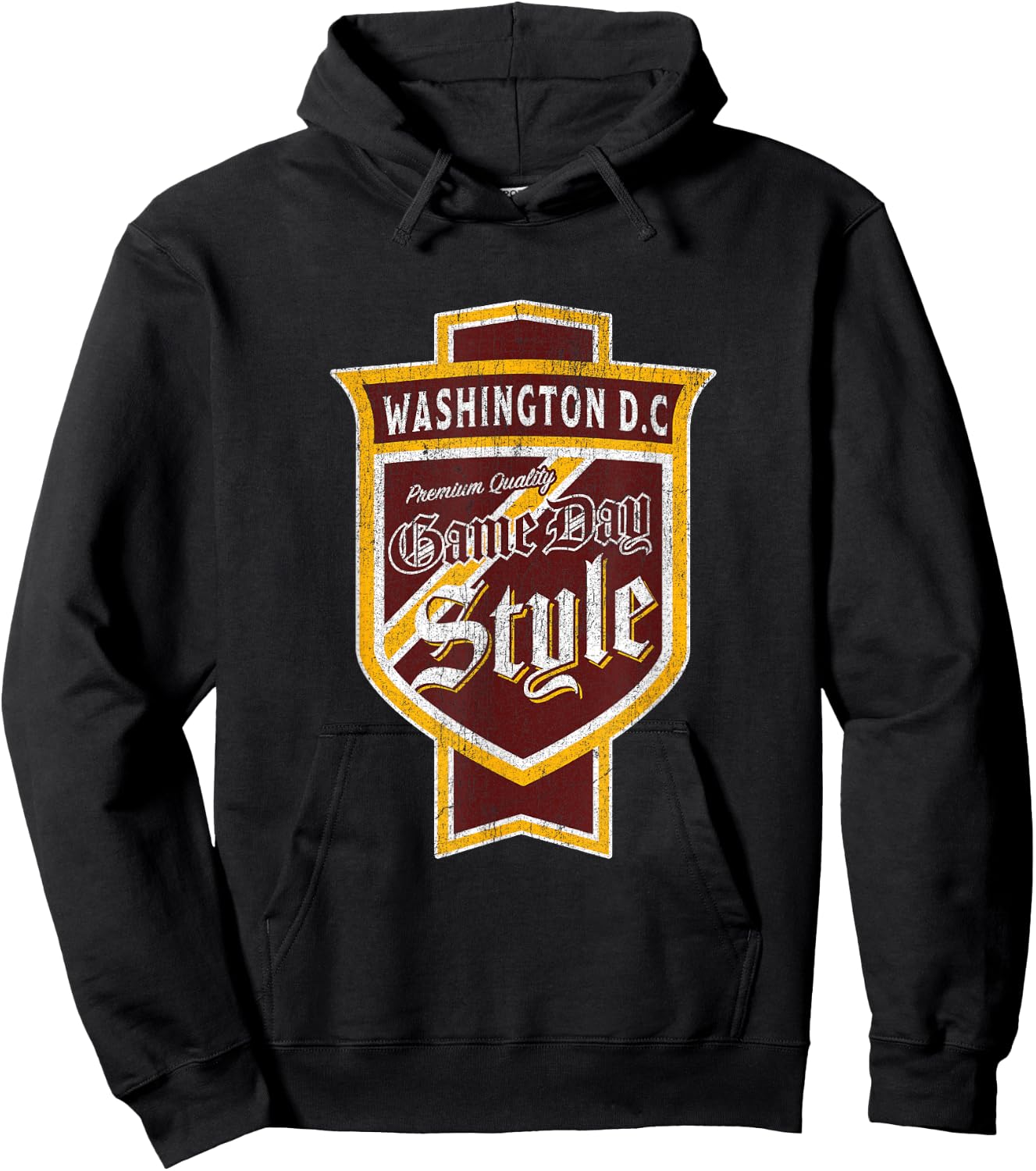 Faded Washington D.C. Beer Label - D.C. Pride Hoodie - Hoodie | Black