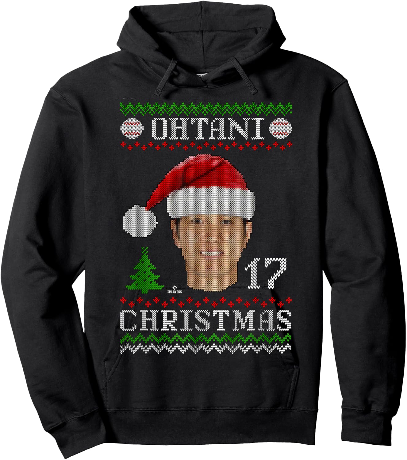 Shohei Ohtani Los Angeles Baseball Christmas Sweater MLBPA Hoodie - Hoodie | Black