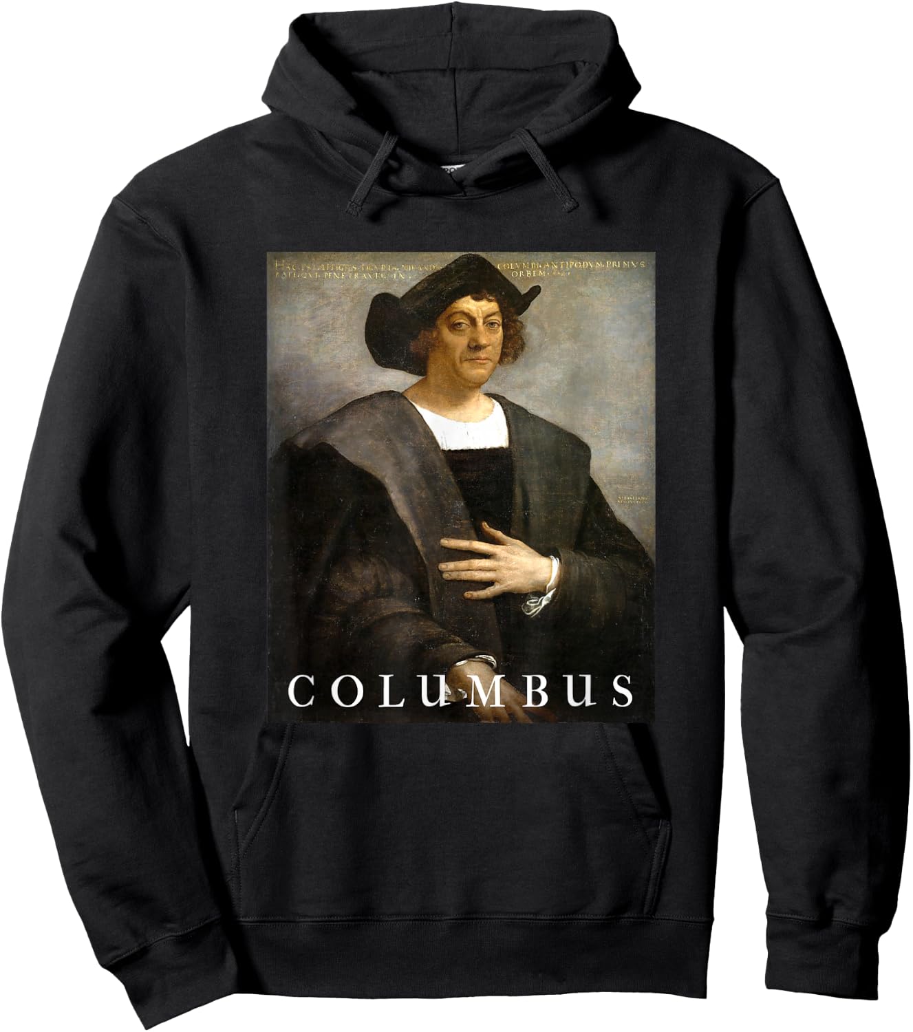 Christopher Columbus Portrait Hoodie - Hoodie | Black
