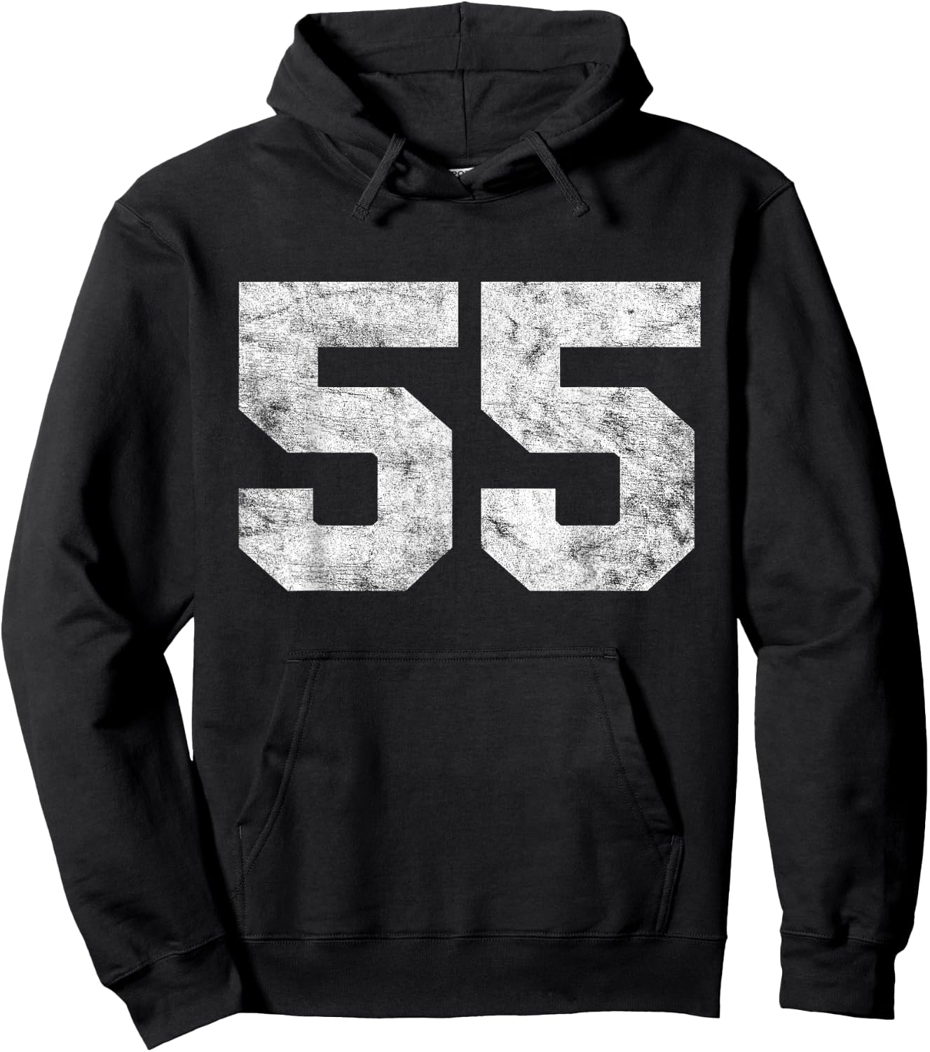 Vintage Lucky Number 55 Birthday Sports Player Team Athlete Hoodie - Hoodie | Black