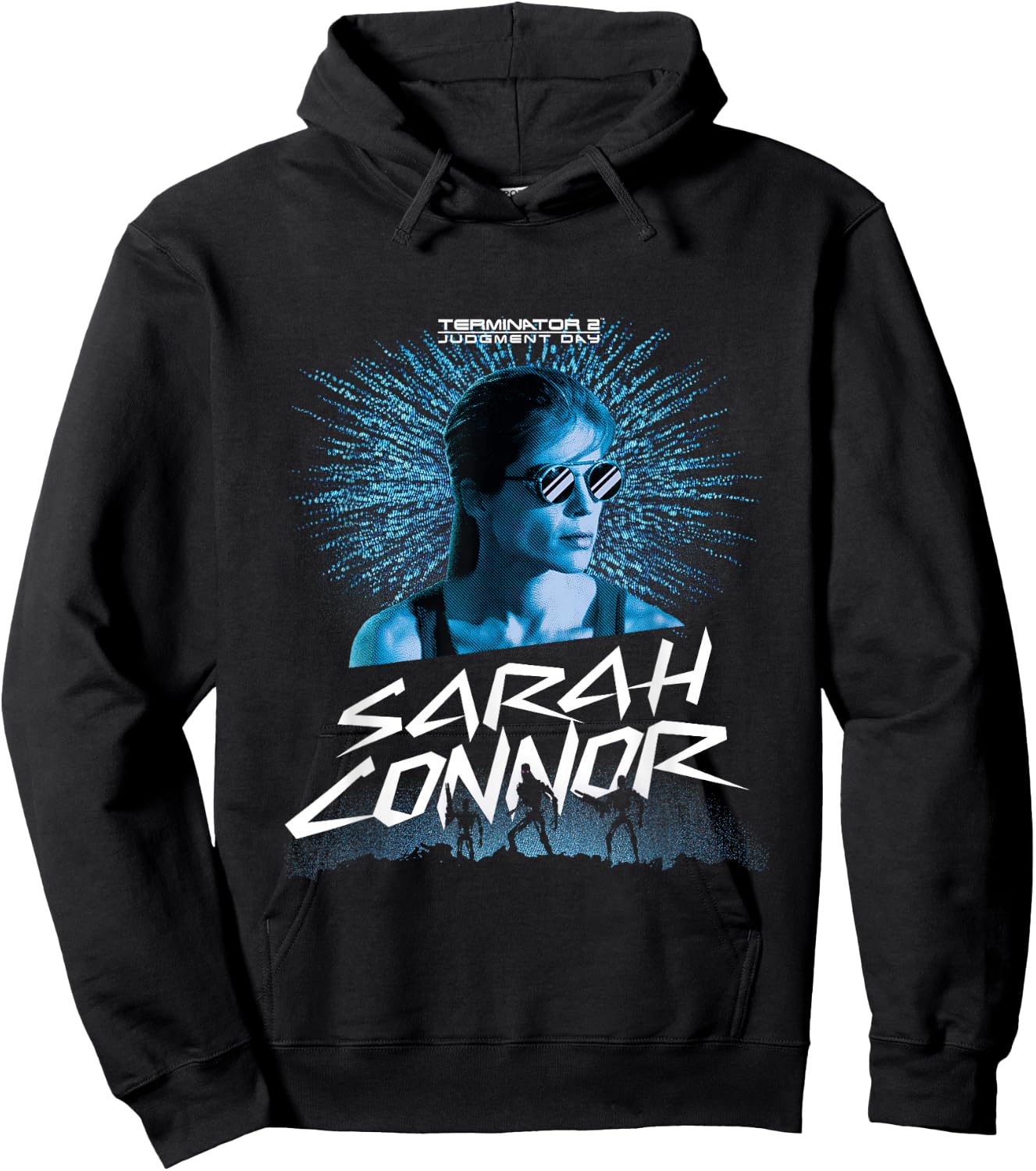 Terminator 2 Judgment Day Sarah Connor Dot Art Hoodie - Hoodie | Black