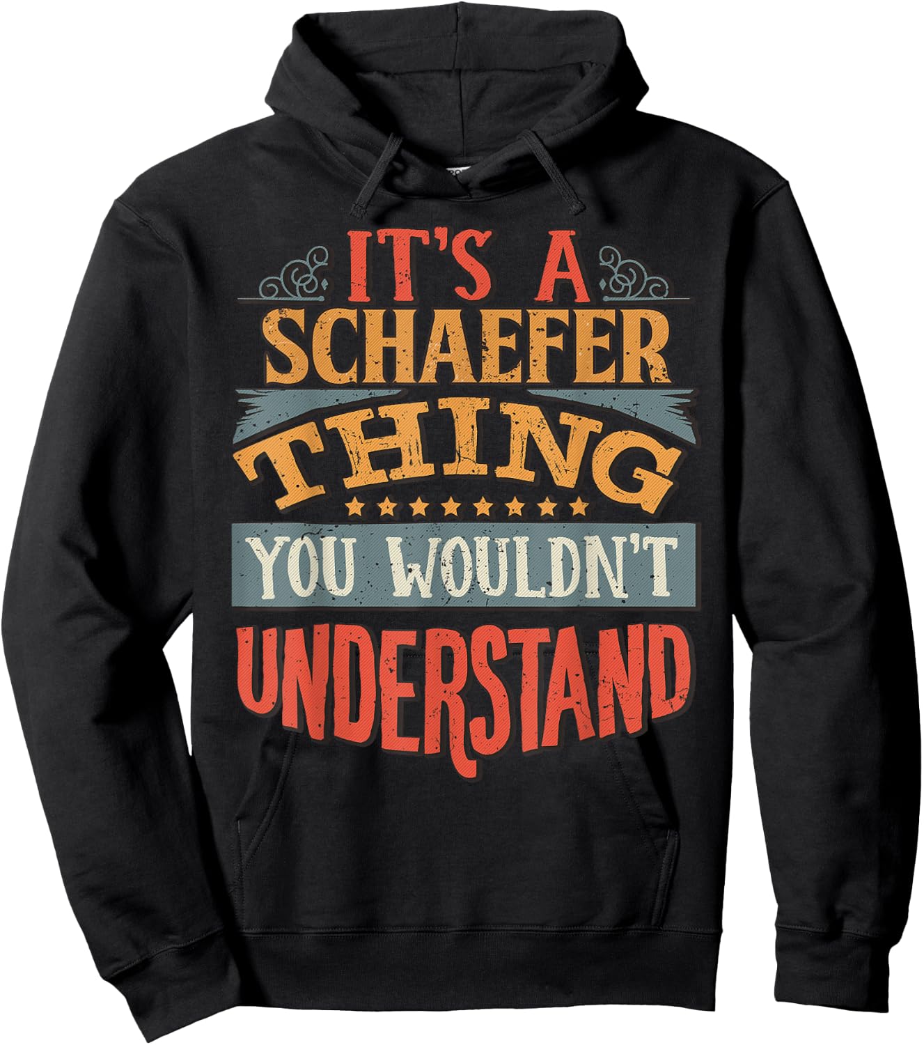 Schaefer Name Hoodie - Hoodie | Black