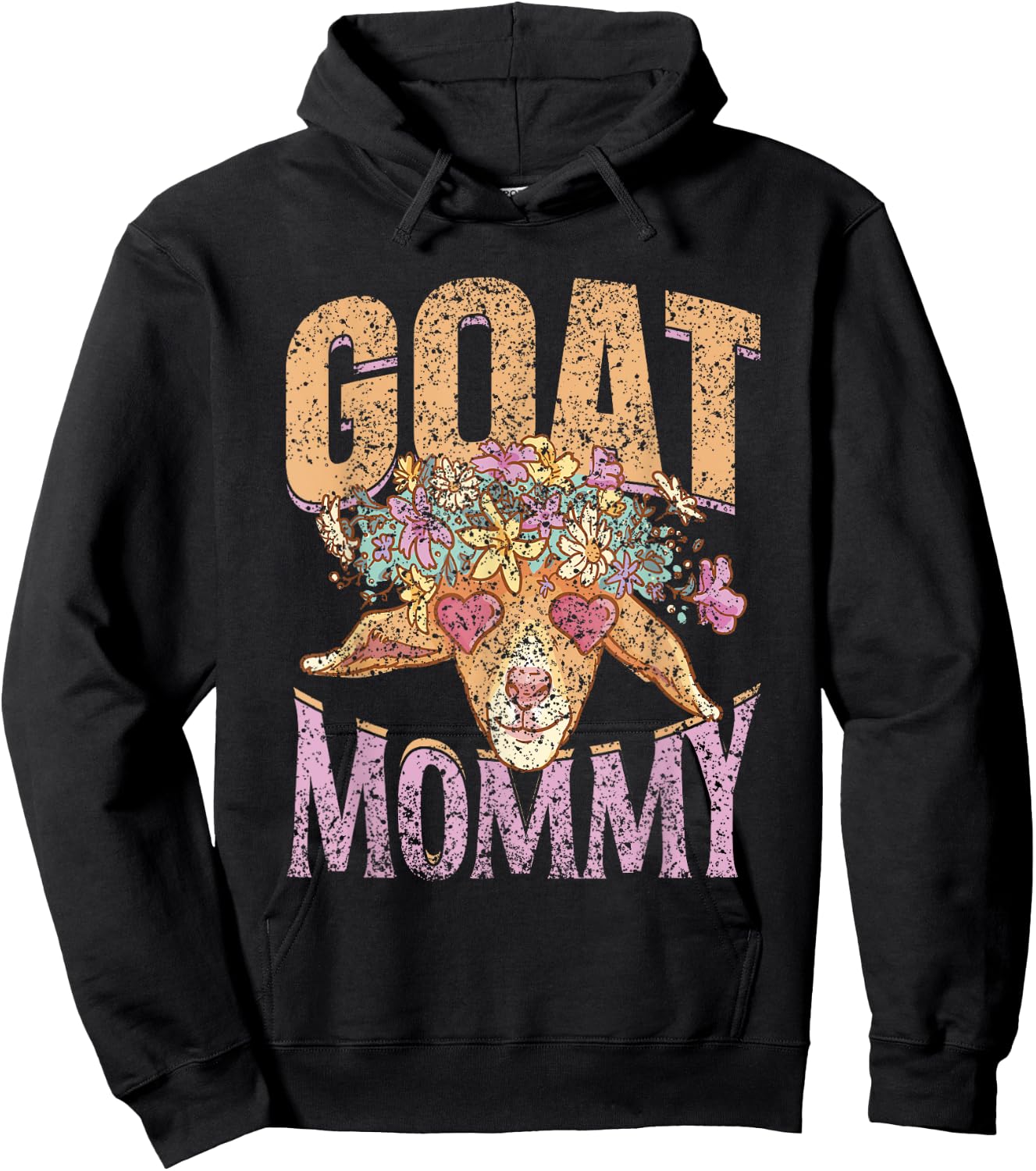 Goat Mommy Owner Lover Pet Animal Goat Mom Mother Mama Hoodie - Hoodie | Black
