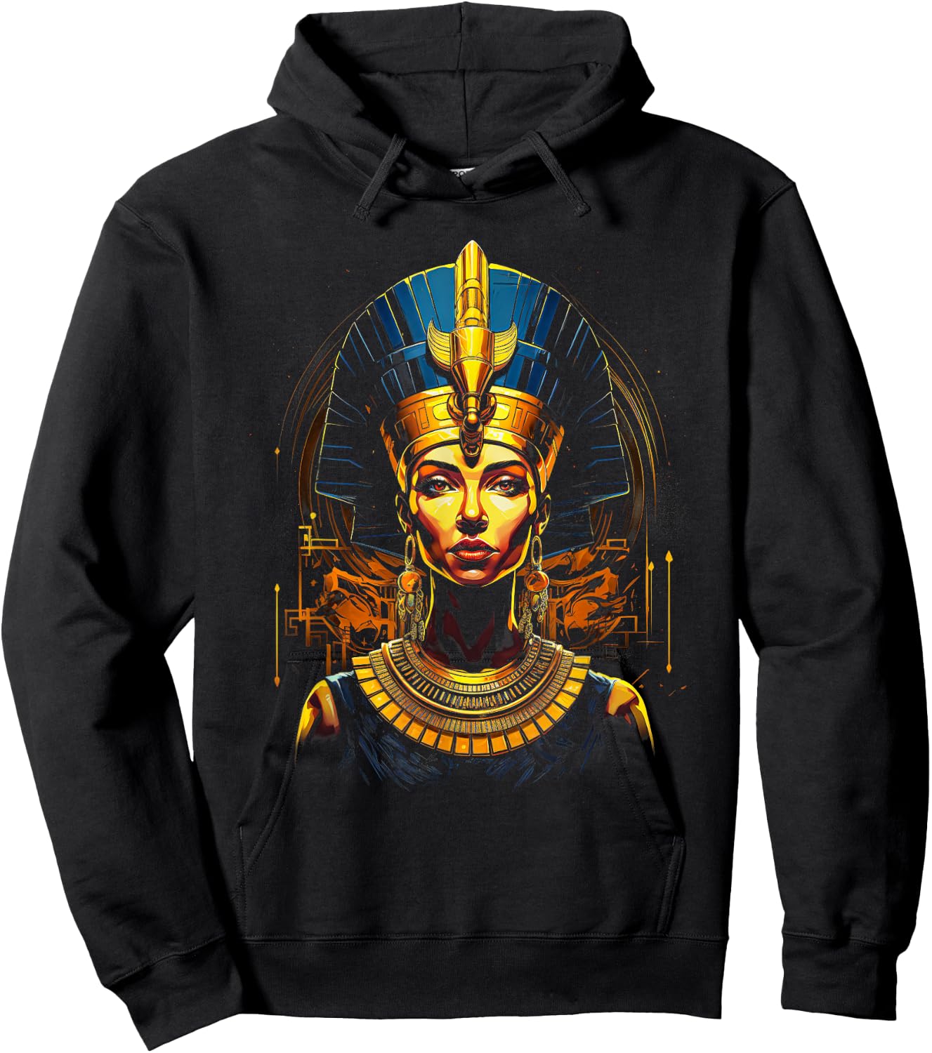 Egyptian Queen Nefertiti Hoodie - Hoodie | Black