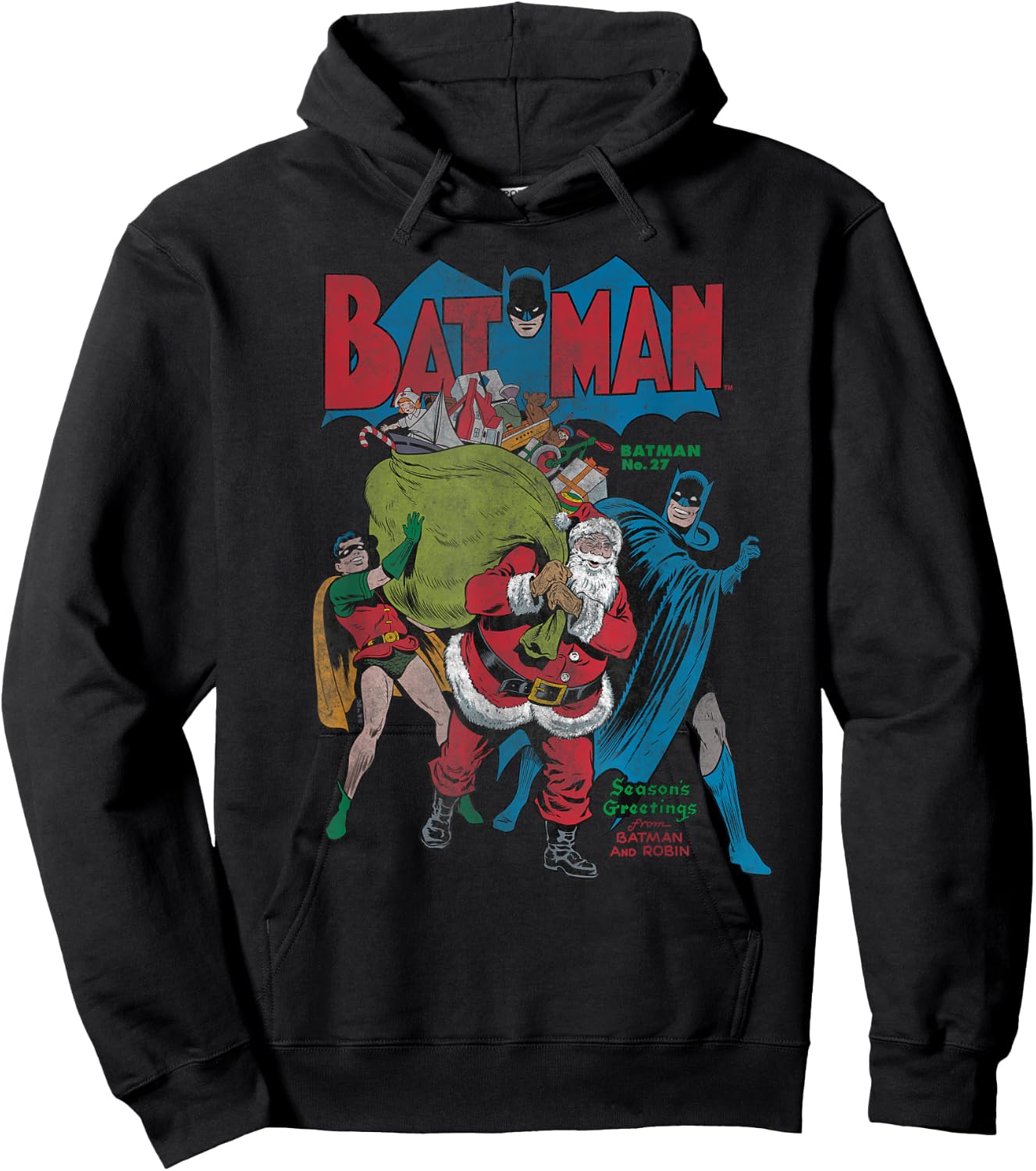 Batman Christmas Seasons Greetings Hoodie - Hoodie | Black