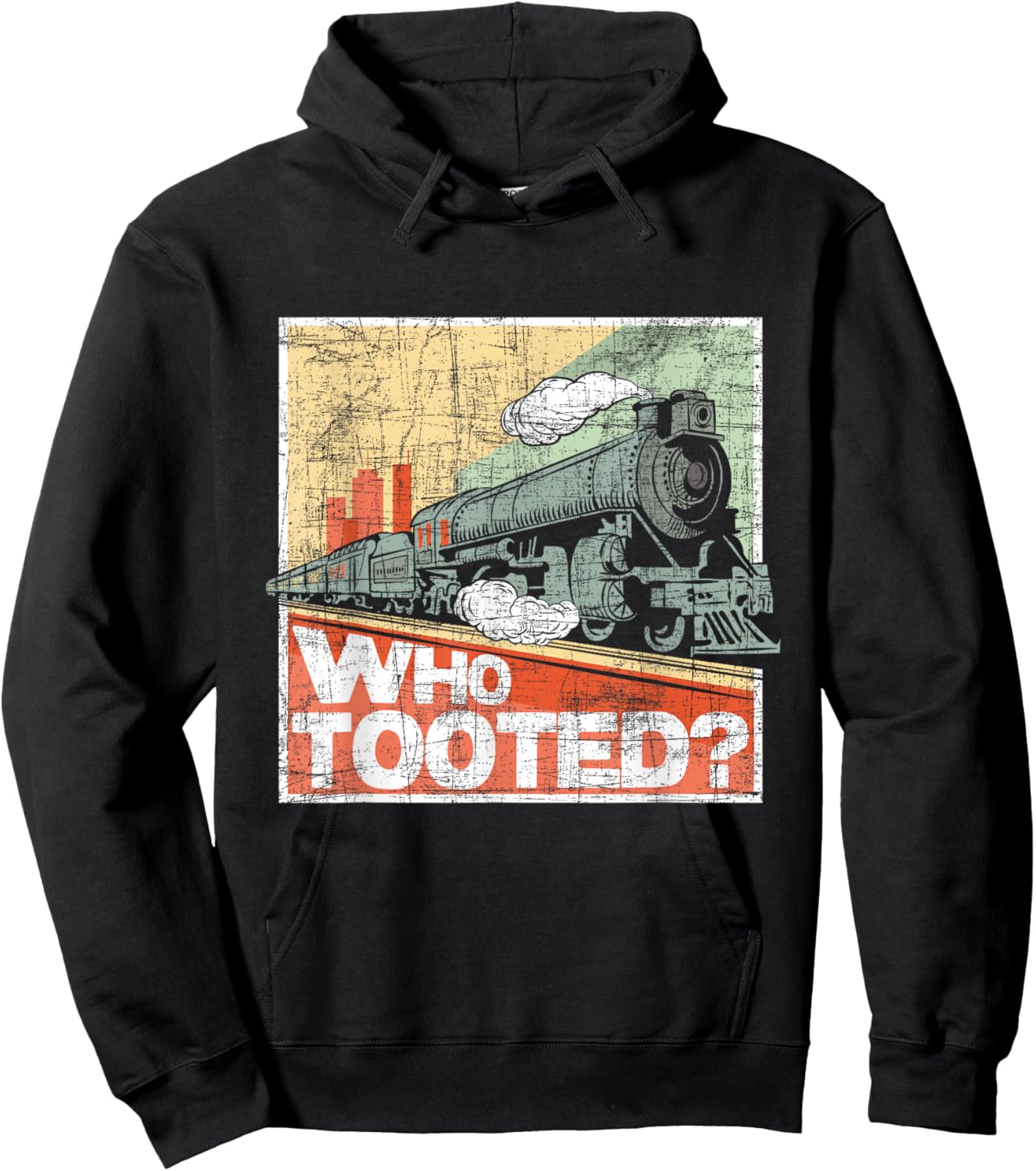 Who Tooted - Model Train Lover Railroad Locomotive Conductor Hoodie - Hoodie | Black