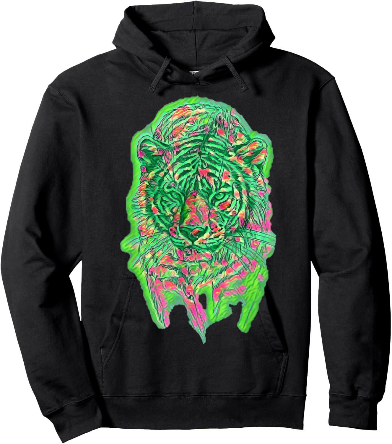 Tiger colorful trendy tattoo art pretty Men Women Kids Hoodie - Hoodie | Black