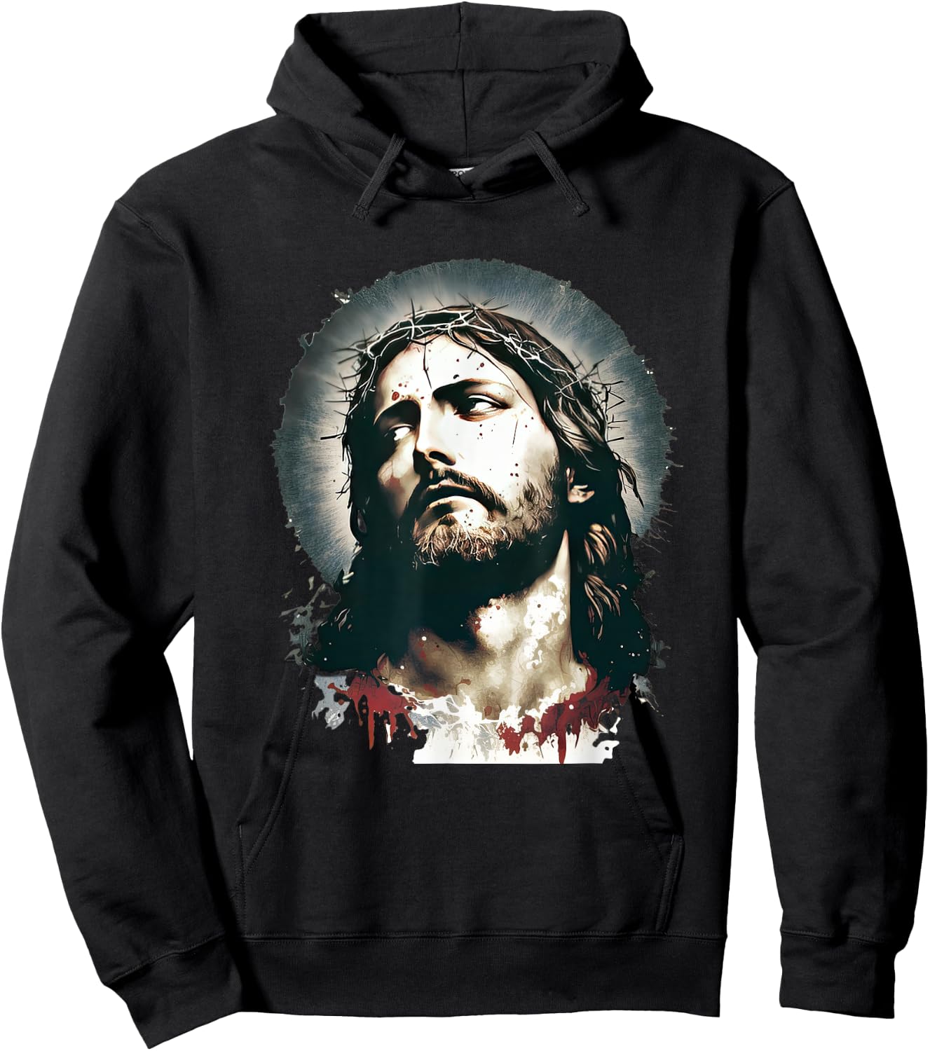 Christian Quotes Designs Faithful Christians Love Jesus Christ Graphical Design for Christians -Adults Black Small Hoodie - Hoodie | Black