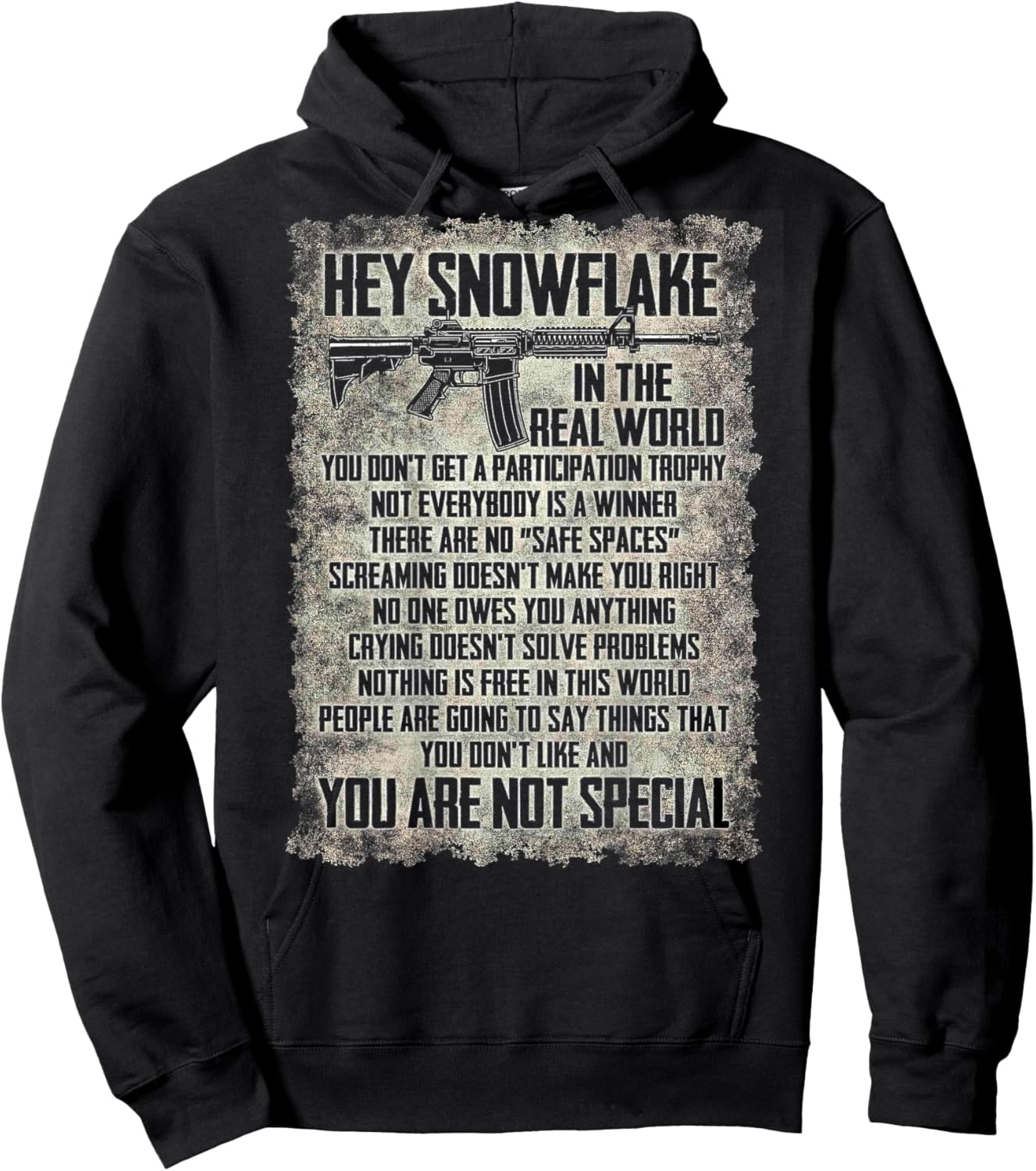 Hey Snowflake In The Real World (on back) Hoodie - Hoodie | Black