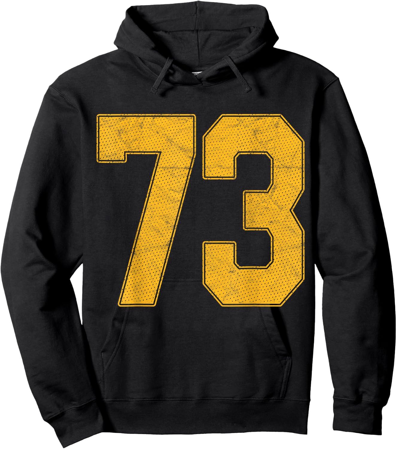 Number 73 Numbered Uniform Sports Team Jersey 73rd Birthday Hoodie - Hoodie | Black