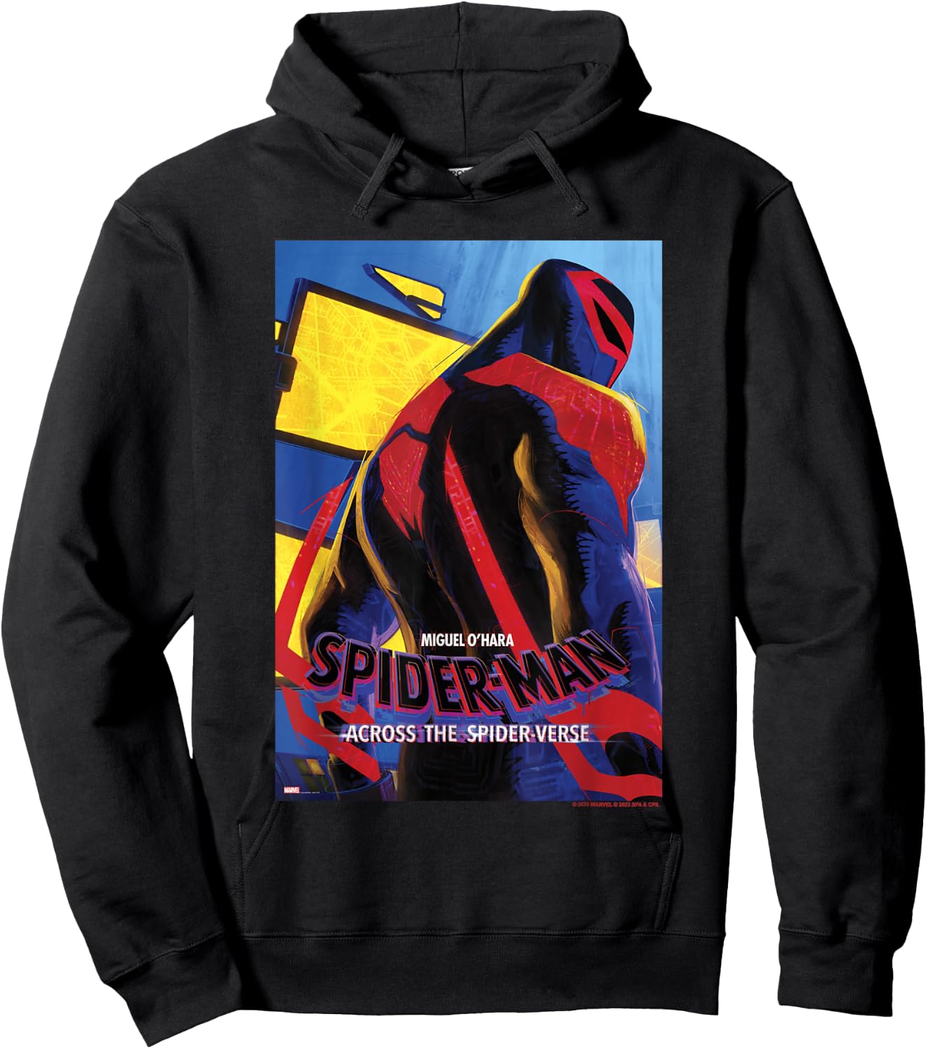 Marvel Spider-Man Across The Spider-Verse Part 1 Miguel Back Hoodie - Hoodie | Black