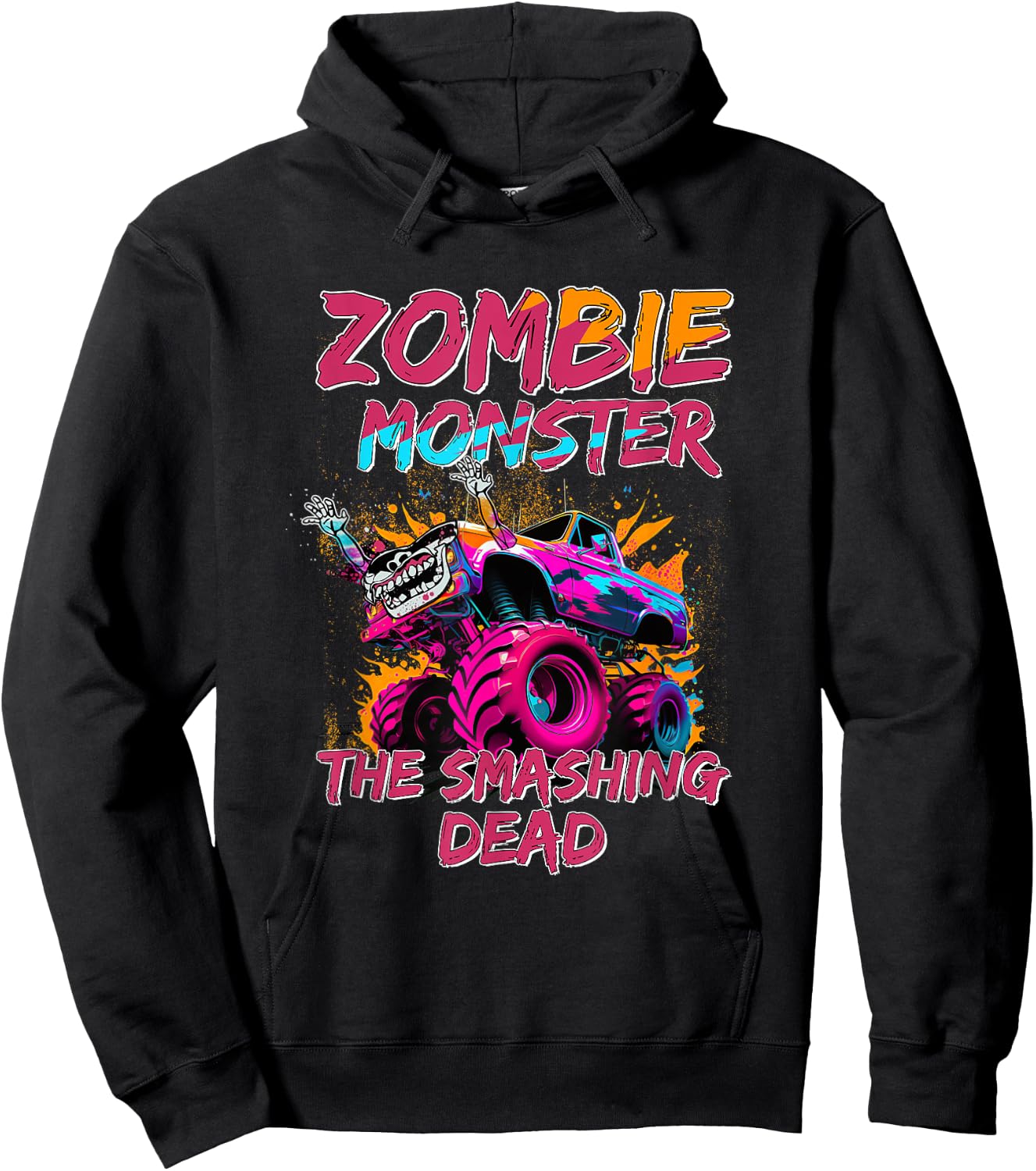 Zombie Monster Truck The Smashing Dead Hoodie - Hoodie | Black