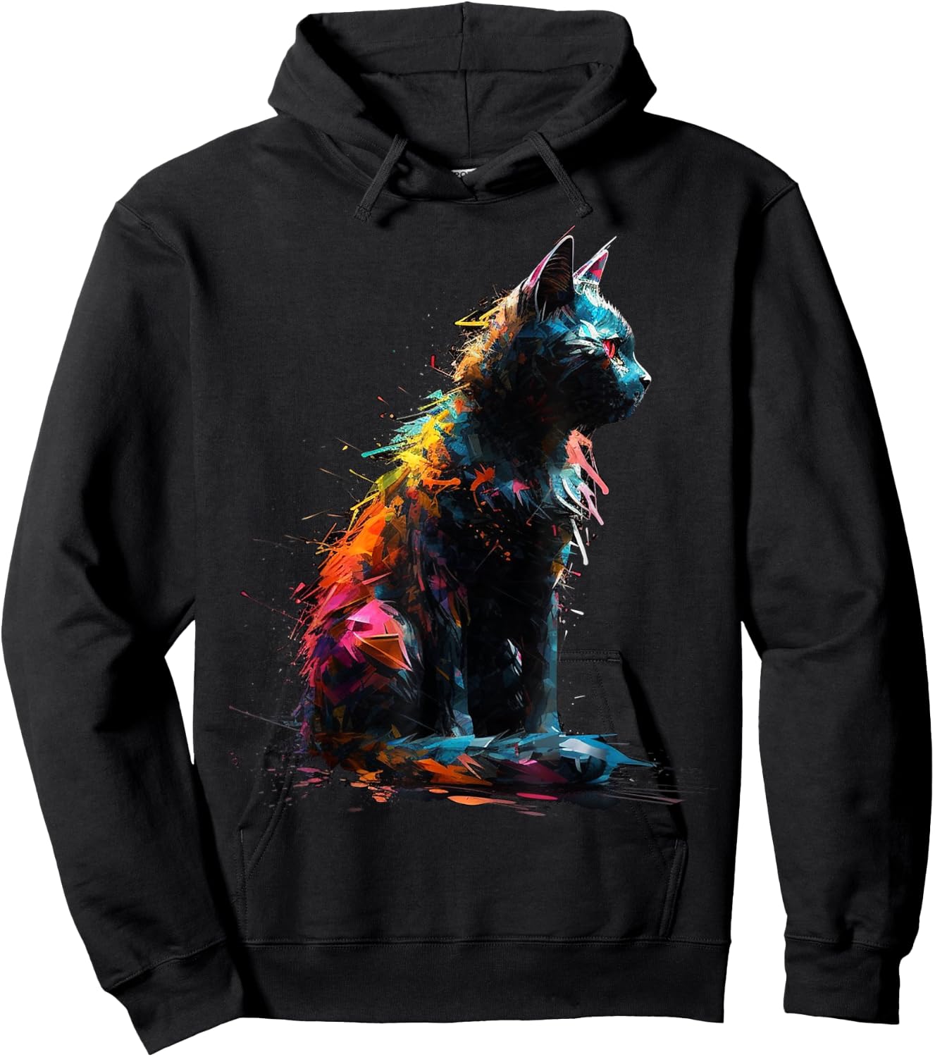 Cat Pet Animal - Art Cat Hoodie - Hoodie | Black