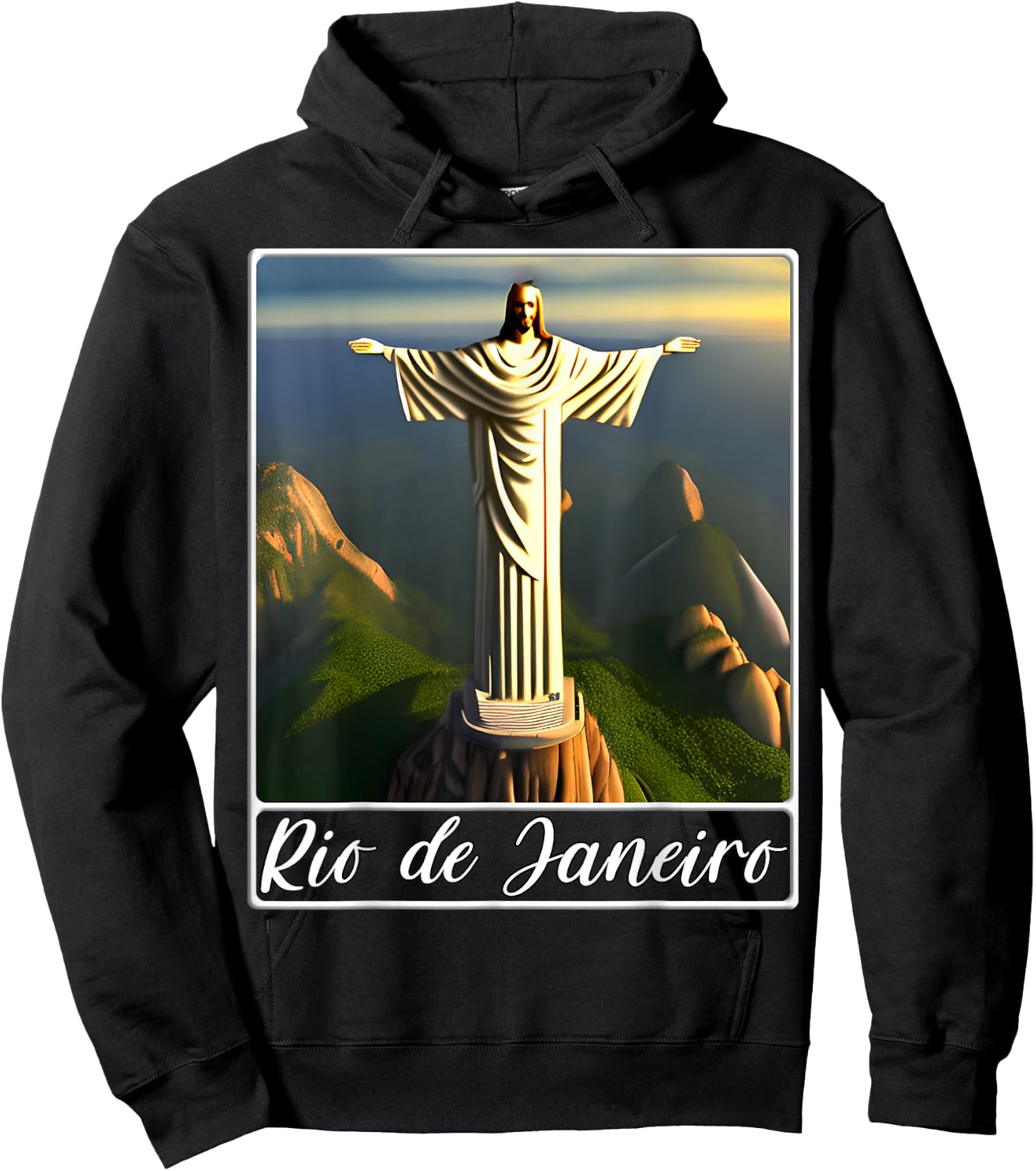 Christ the Redeemer Rio de Janeiro Brazil Hoodie - Hoodie | Black