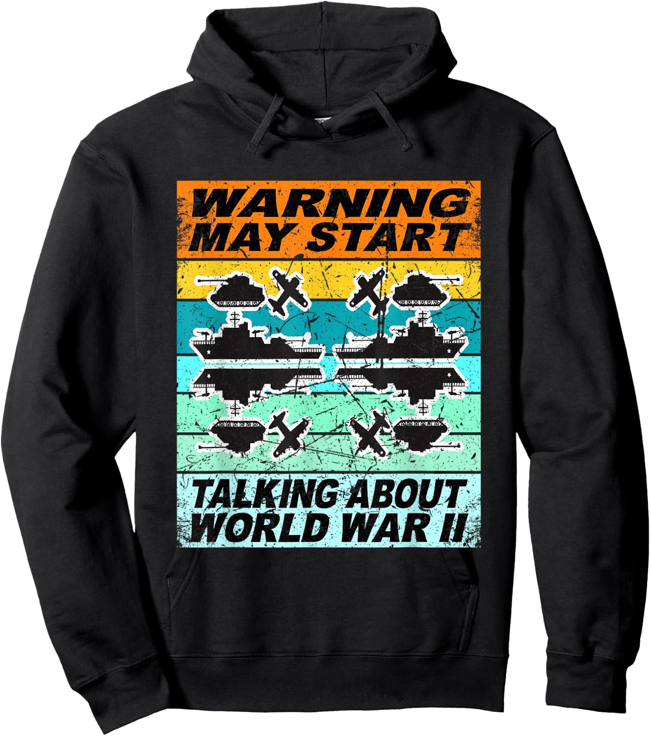 Retro World War 2 Memorabilia Shirt World War II WW2 Gear Hoodie - Hoodie | Black