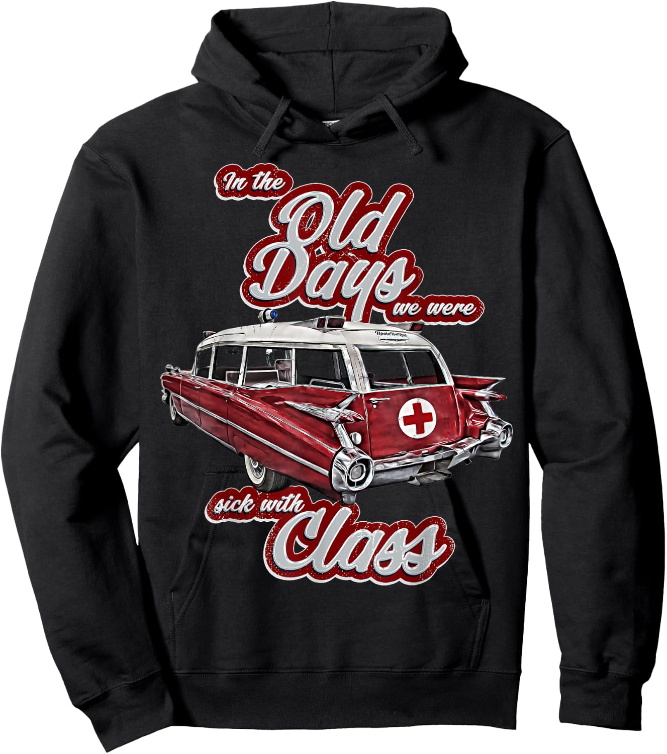 Miller,Meteor,Hotrod,Classic Ambulance car,Hearse1950s,1960s Hoodie - Hoodie | Black