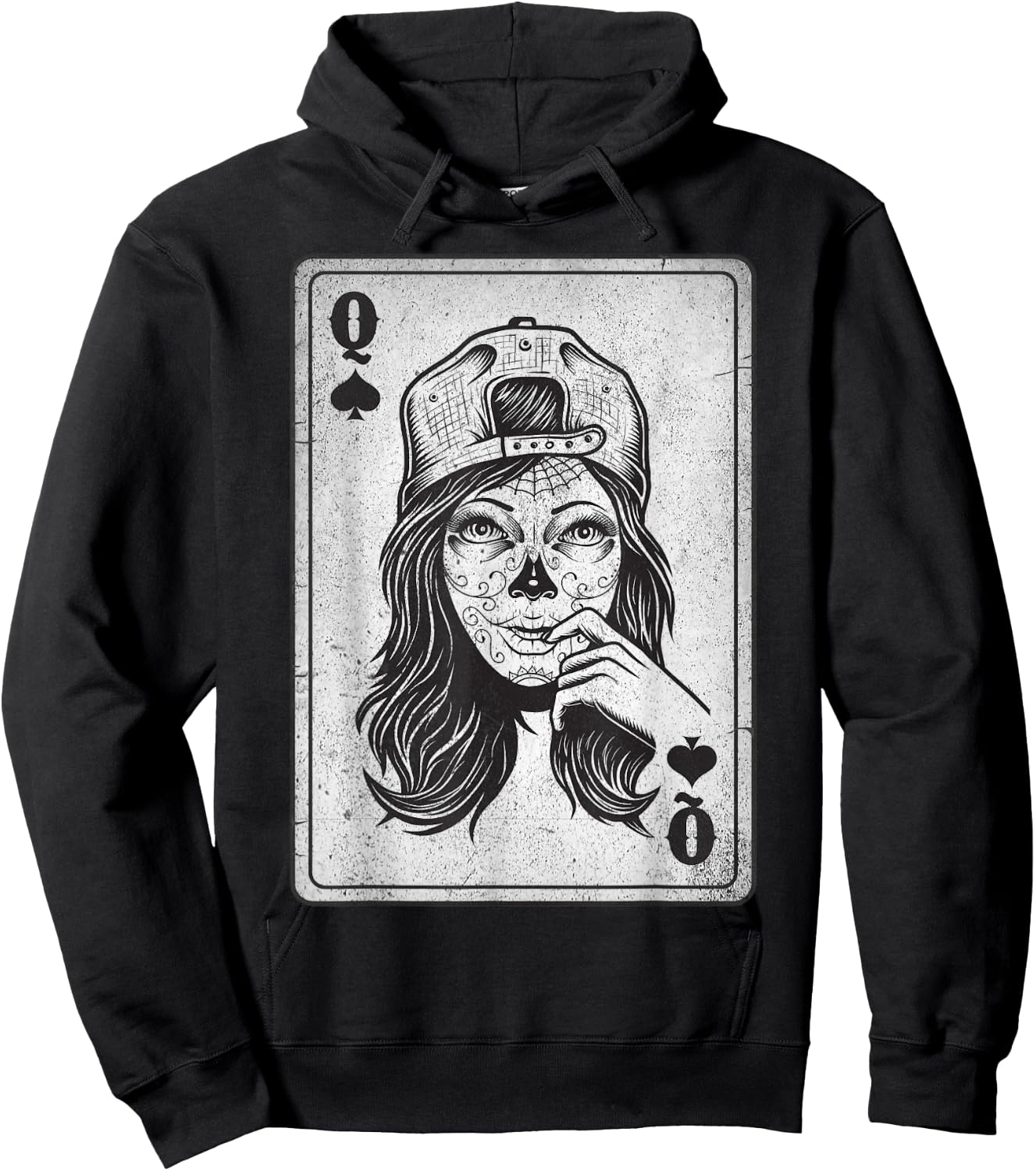 Matching Couple King And Queen skull Hoodie - Hoodie | Black