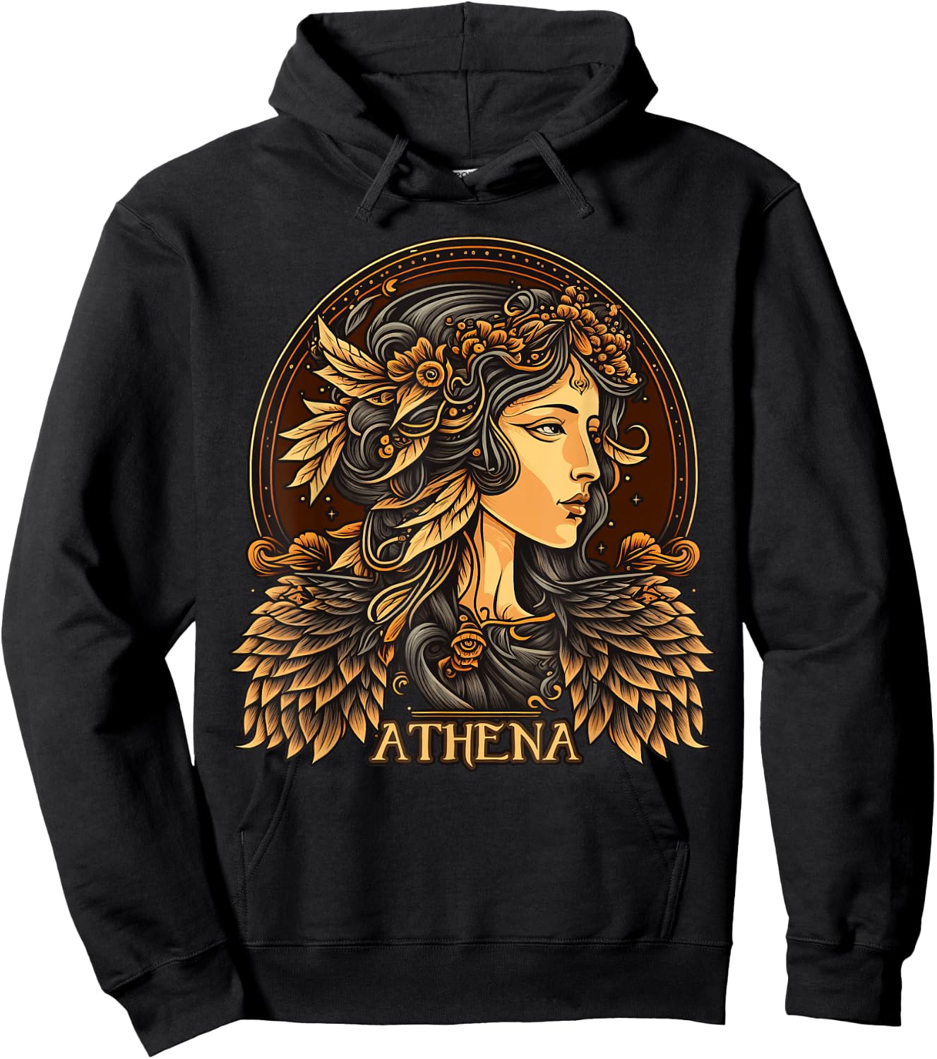 Greek Mythology Ancient Goddess Athena Olympian Deity Hoodie - Hoodie | Black