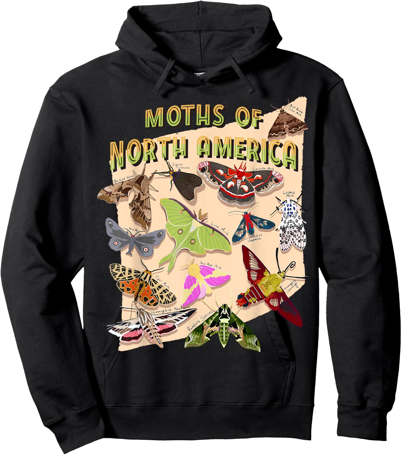 Moths of North America Hoodie - Hoodie | Black