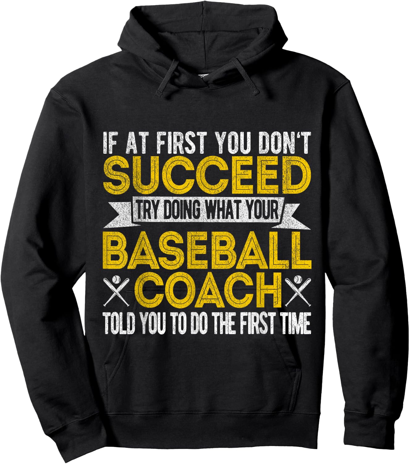 Funny Baseball Coach Baseball Team Coach Retro Hoodie - Hoodie | Black