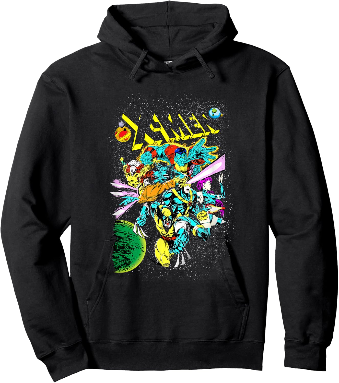 Marvel X-Men Battle in Space Vintage Comic Book Cover Hoodie - Hoodie | Black