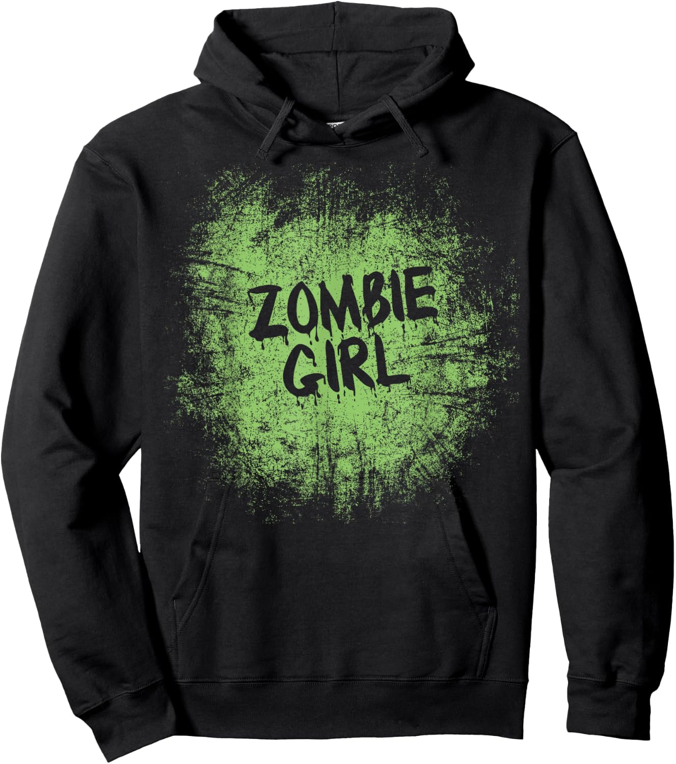 Zombie girl cool lazy halloween costume zombies family girls Hoodie - Hoodie | Black