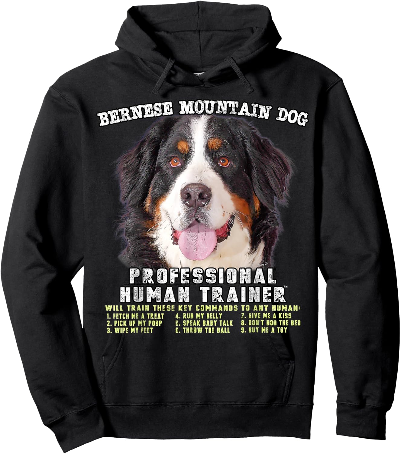 Bernese Mountain Dog Professional Human Trainer Hoodie - Hoodie | Black