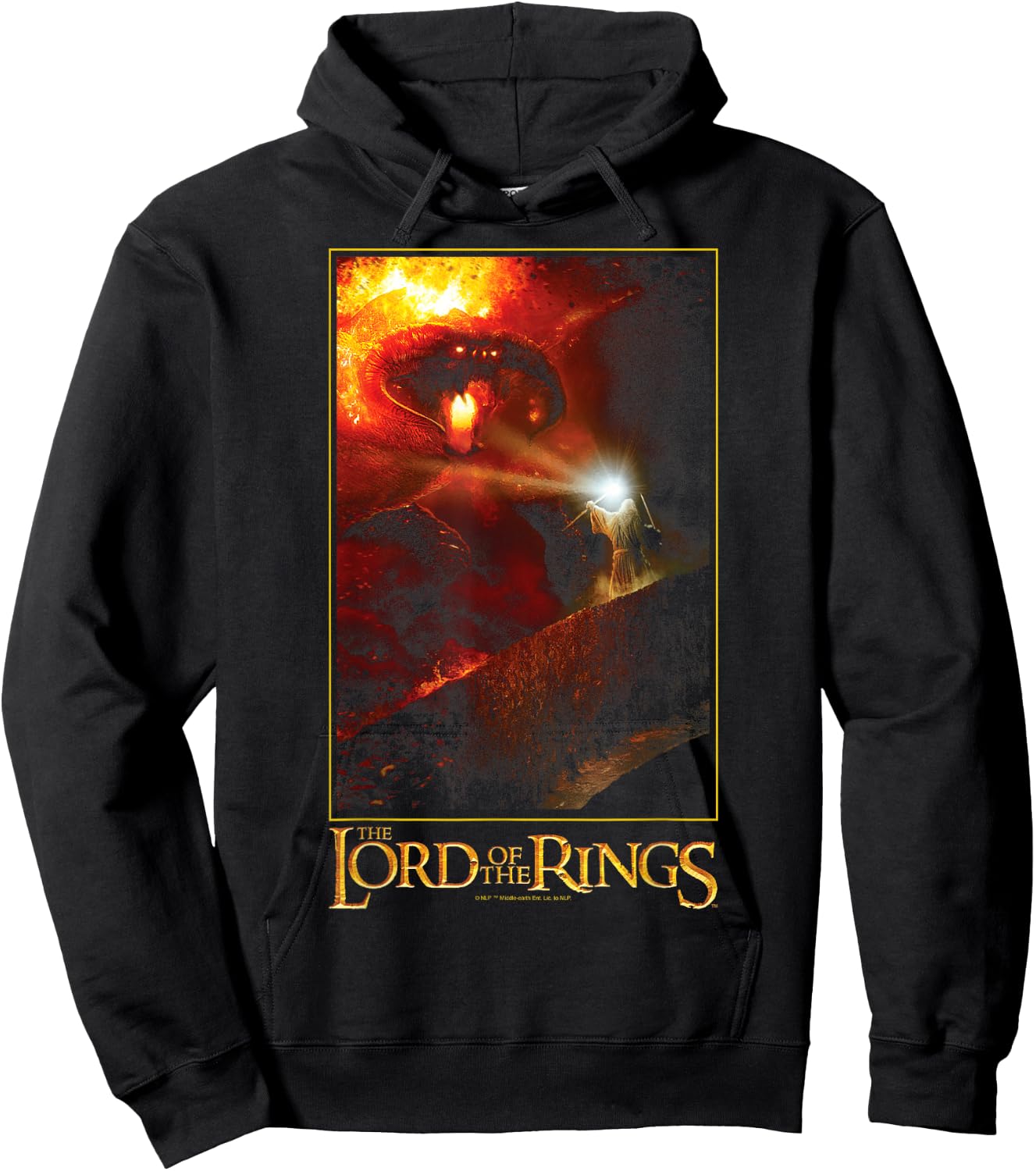 The Lord Of The Rings You Shall Not Pass! Balrog Poster Hoodie - Hoodie | Black