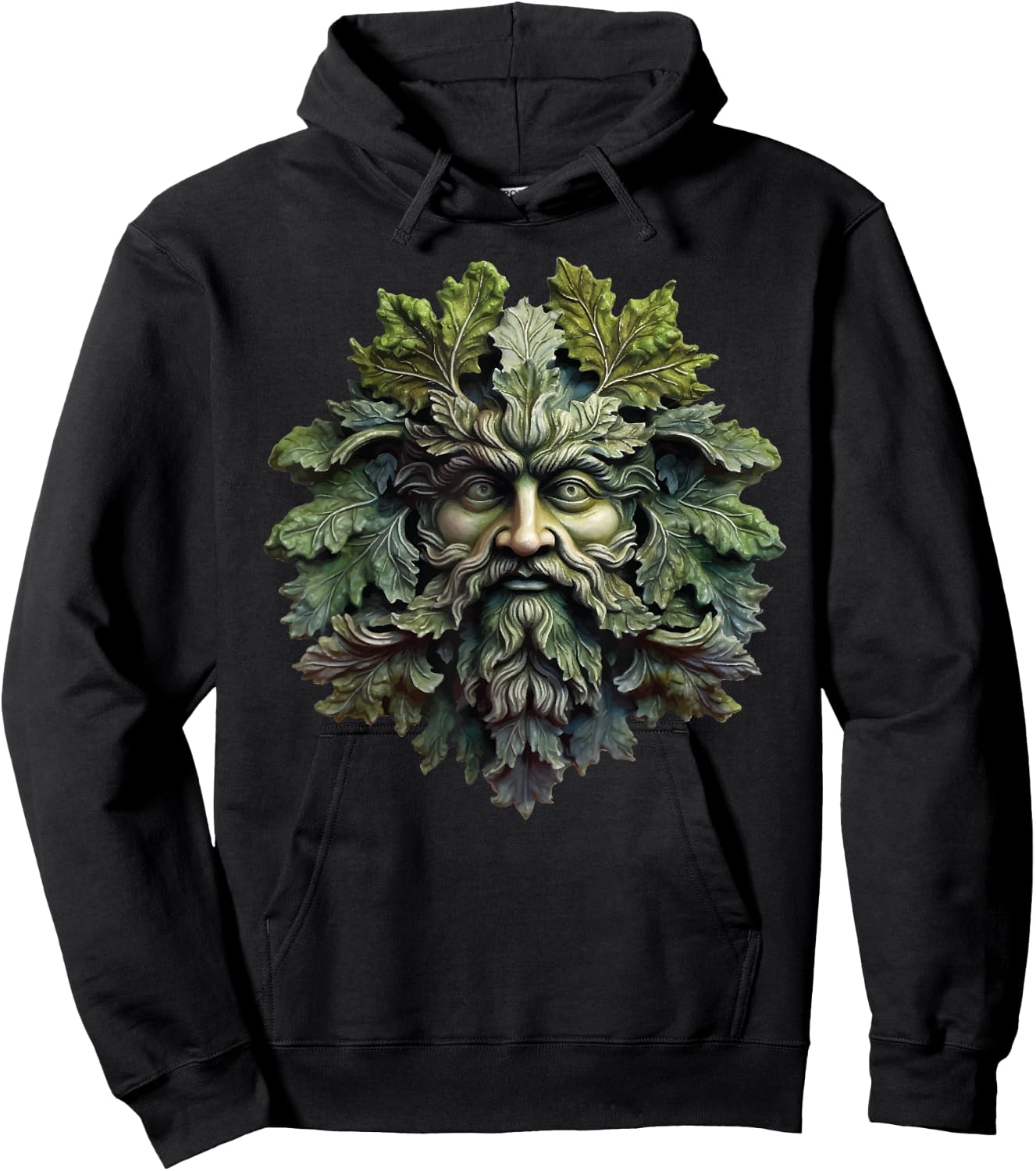 Green Man Botanical Greenman Women Kids Gardening Hoodie - Hoodie | Black
