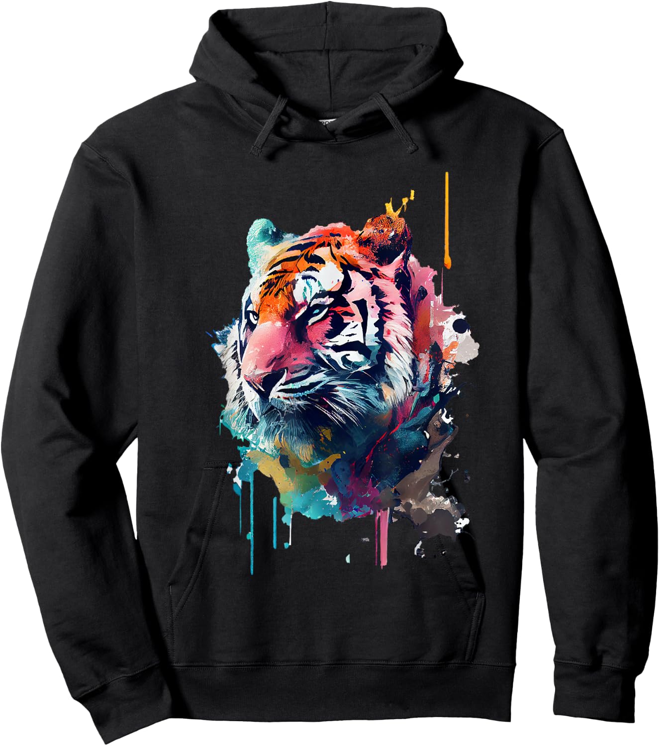 Tiger colors multicolored Hoodie - Hoodie | Black