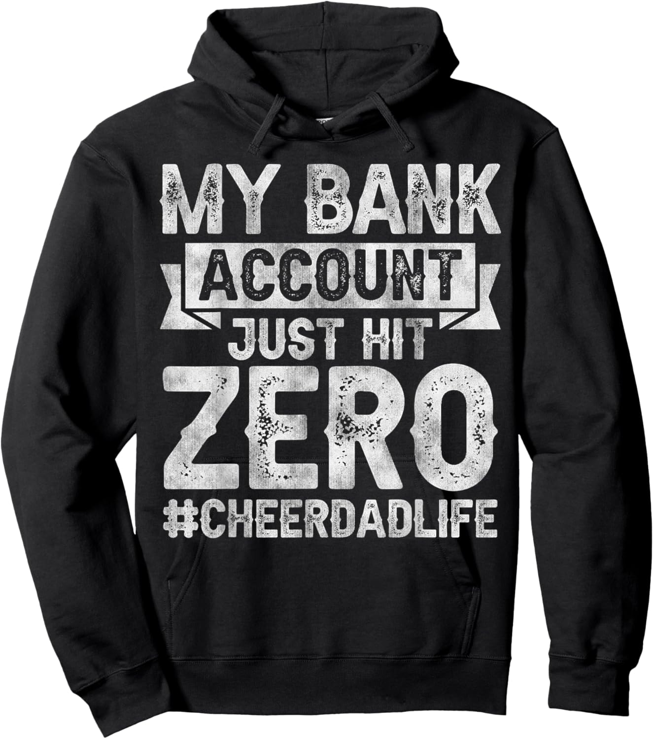 My Bank Account Just Hit Zero Cheer Dad - Proud Cheer Father Hoodie - Hoodie | Black