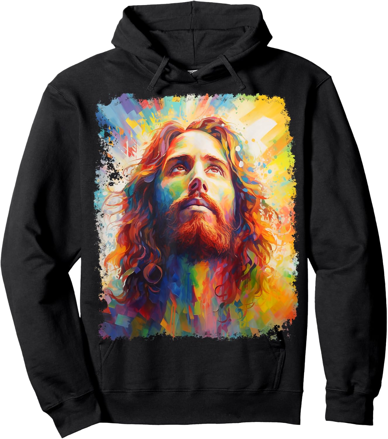 Jesus Christ Colorful Hoodie - Hoodie | Black