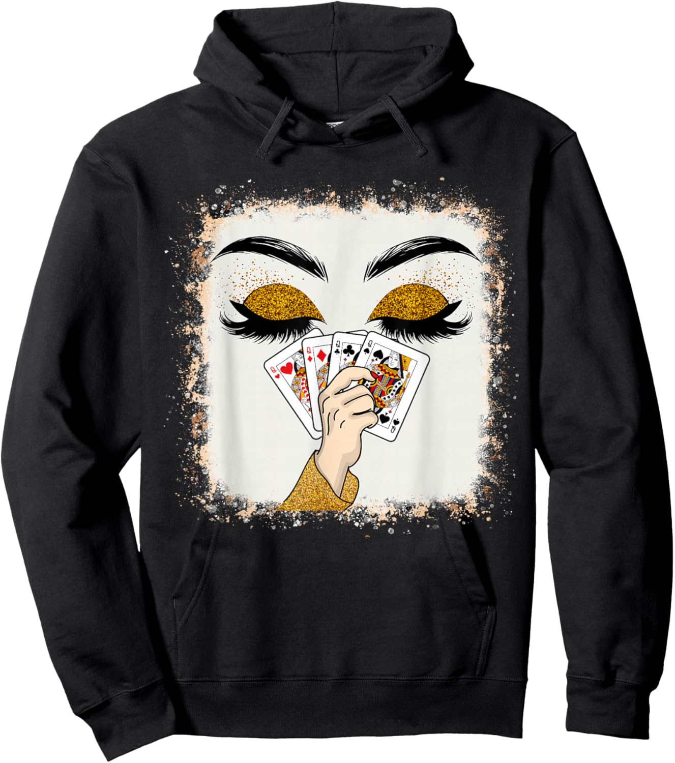 All Queens Playing Her Hand Card Game Casino Hoodie - Hoodie | Black